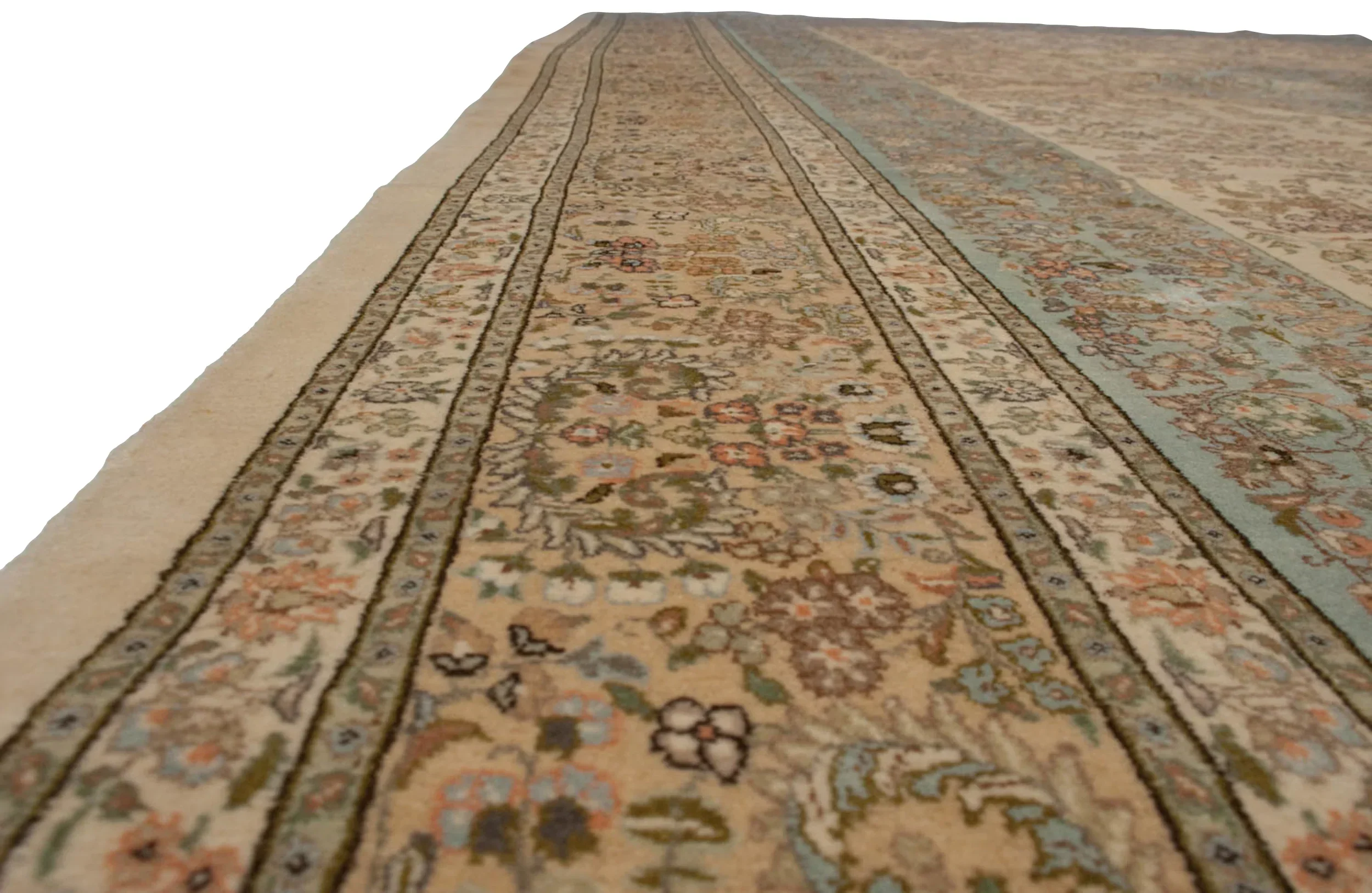 12x17.5 Vintage Tabriz Carpet - Image 10