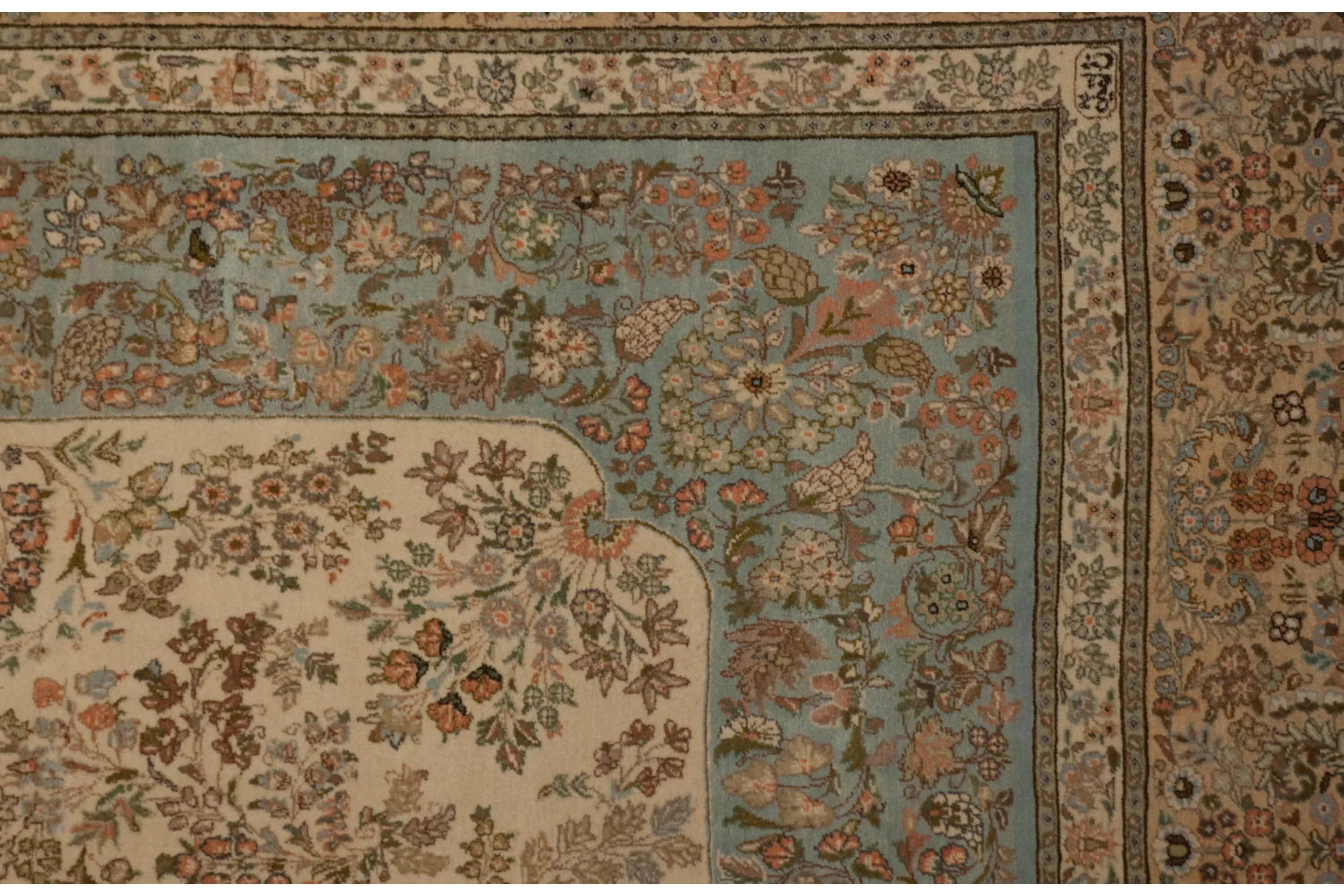 12x17.5 Vintage Tabriz Carpet - Image 12