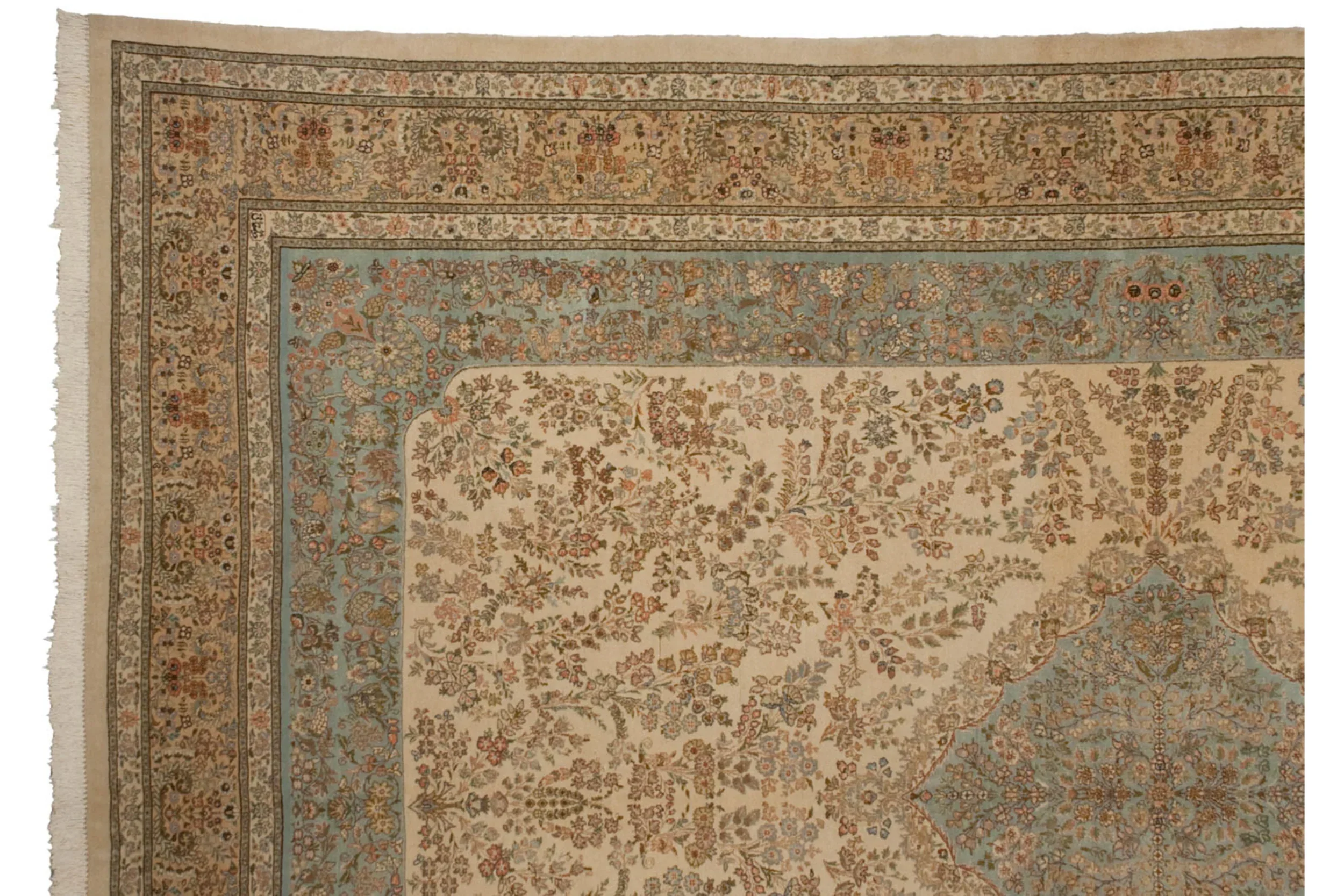 12x17.5 Vintage Tabriz Carpet - Image 17