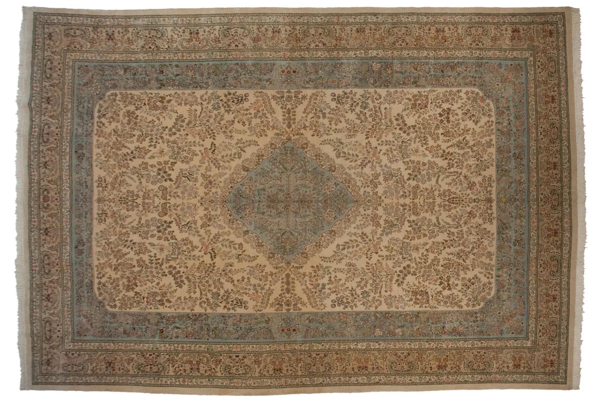 12x17.5 Vintage Tabriz Carpet - Image 18