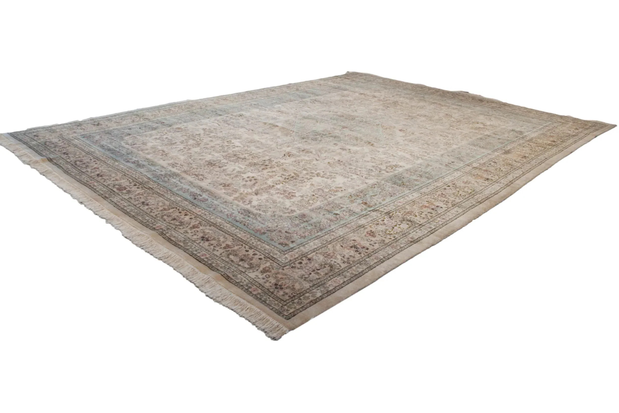 12x17.5 Vintage Tabriz Carpet - Image 2