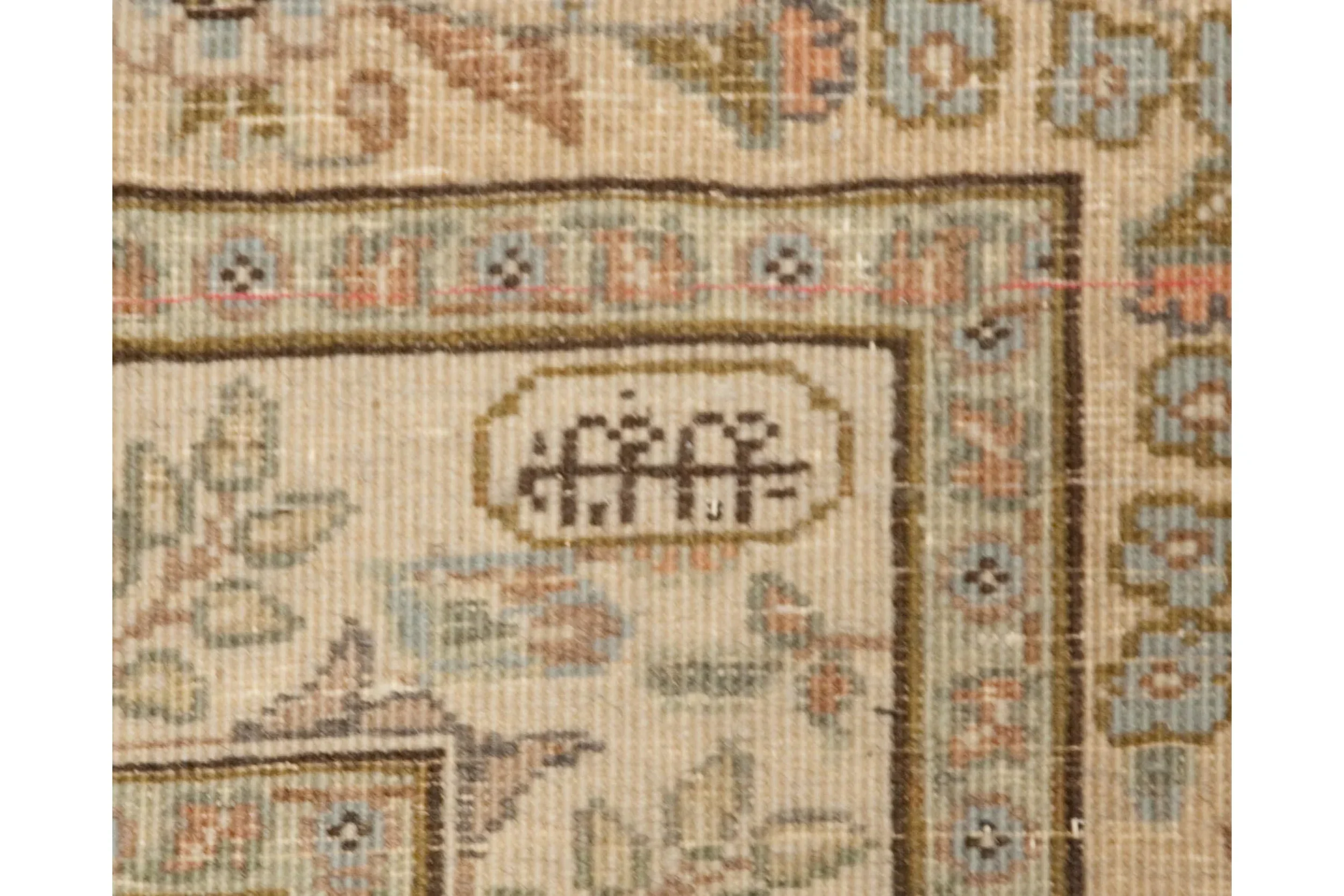12x17.5 Vintage Tabriz Carpet - Image 6