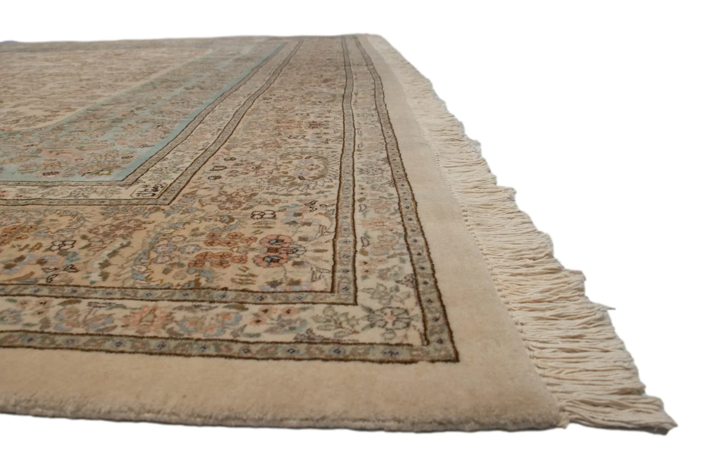 12x17.5 Vintage Tabriz Carpet - Image 8