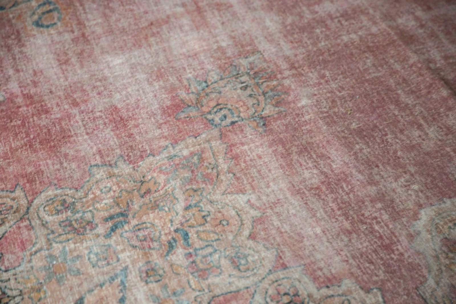 12x18.5 Antique Distressed Kermanshah Carpet - Image 11