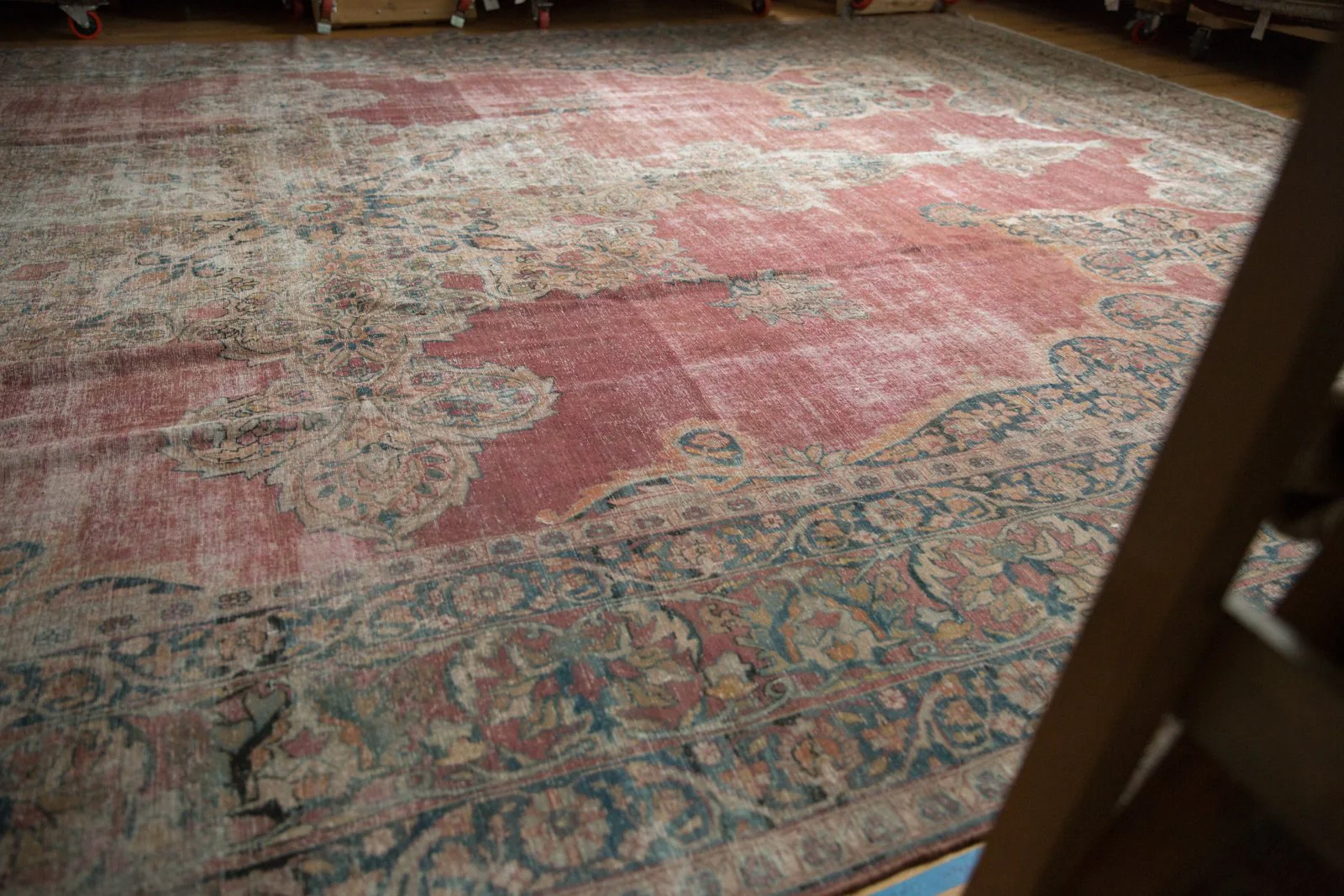12x18.5 Antique Distressed Kermanshah Carpet - Image 14