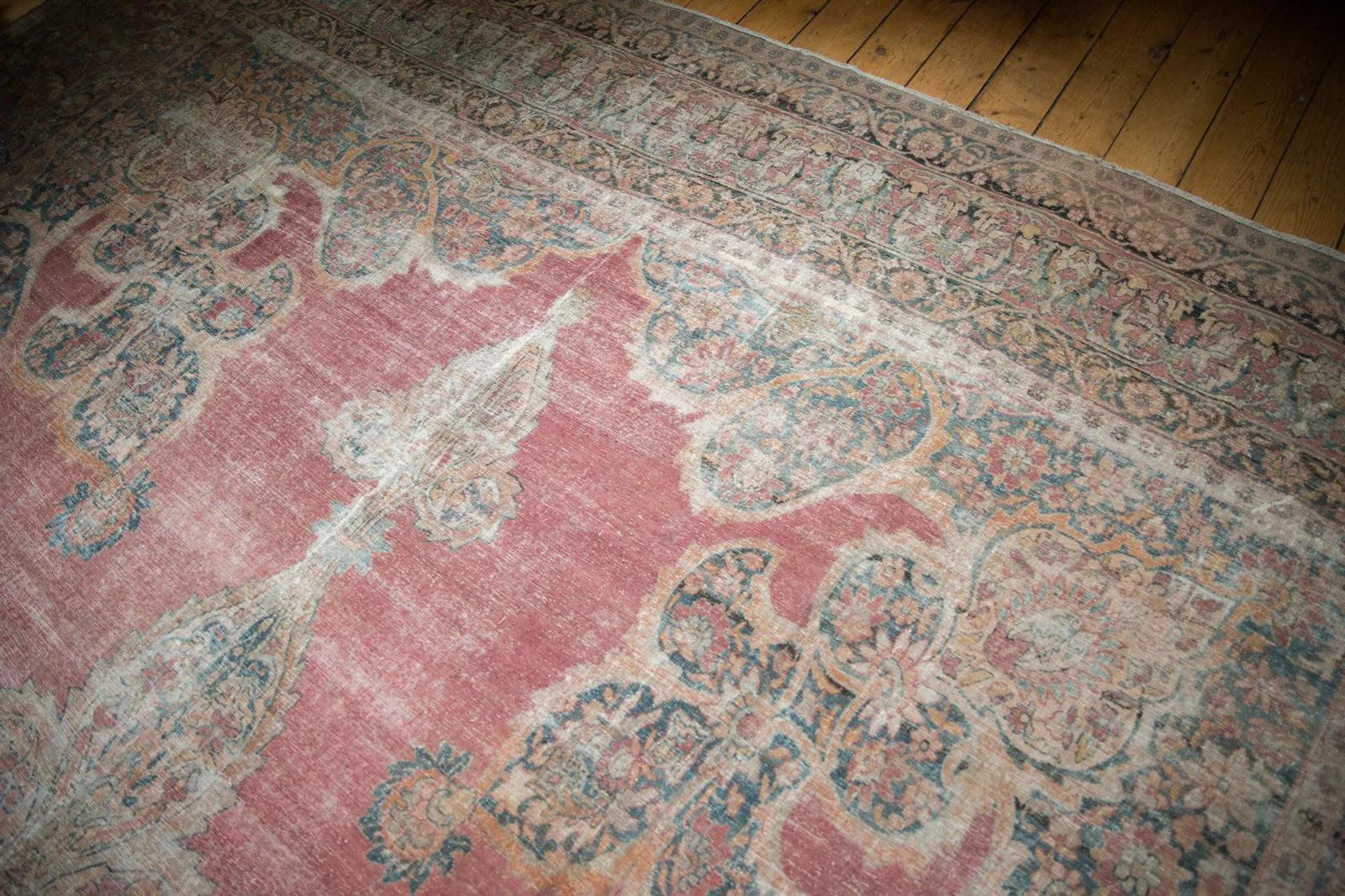 12x18.5 Antique Distressed Kermanshah Carpet - Image 16