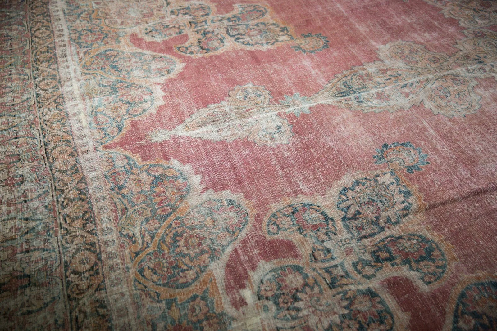 12x18.5 Antique Distressed Kermanshah Carpet - Image 18