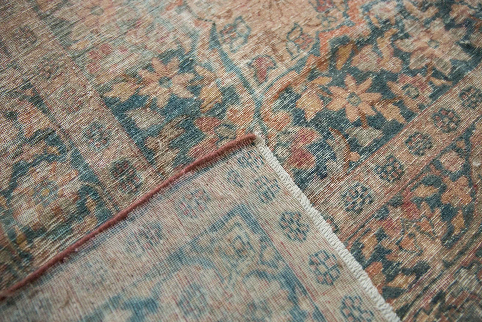 12x18.5 Antique Distressed Kermanshah Carpet - Image 7