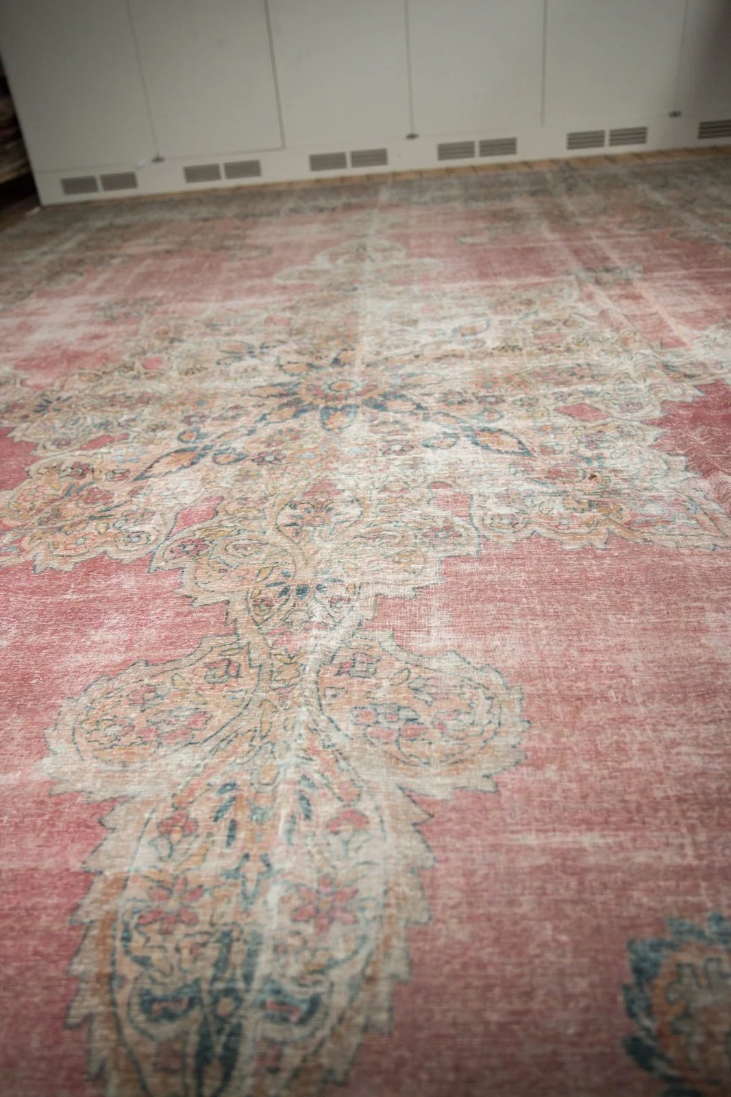 12x18.5 Antique Distressed Kermanshah Carpet - Image 9