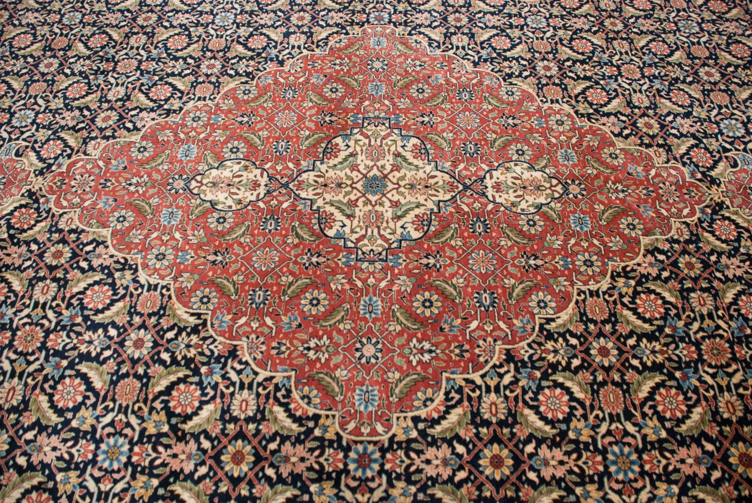 12x18 Vintage Bulgarian Tabriz Design Carpet - Image 5