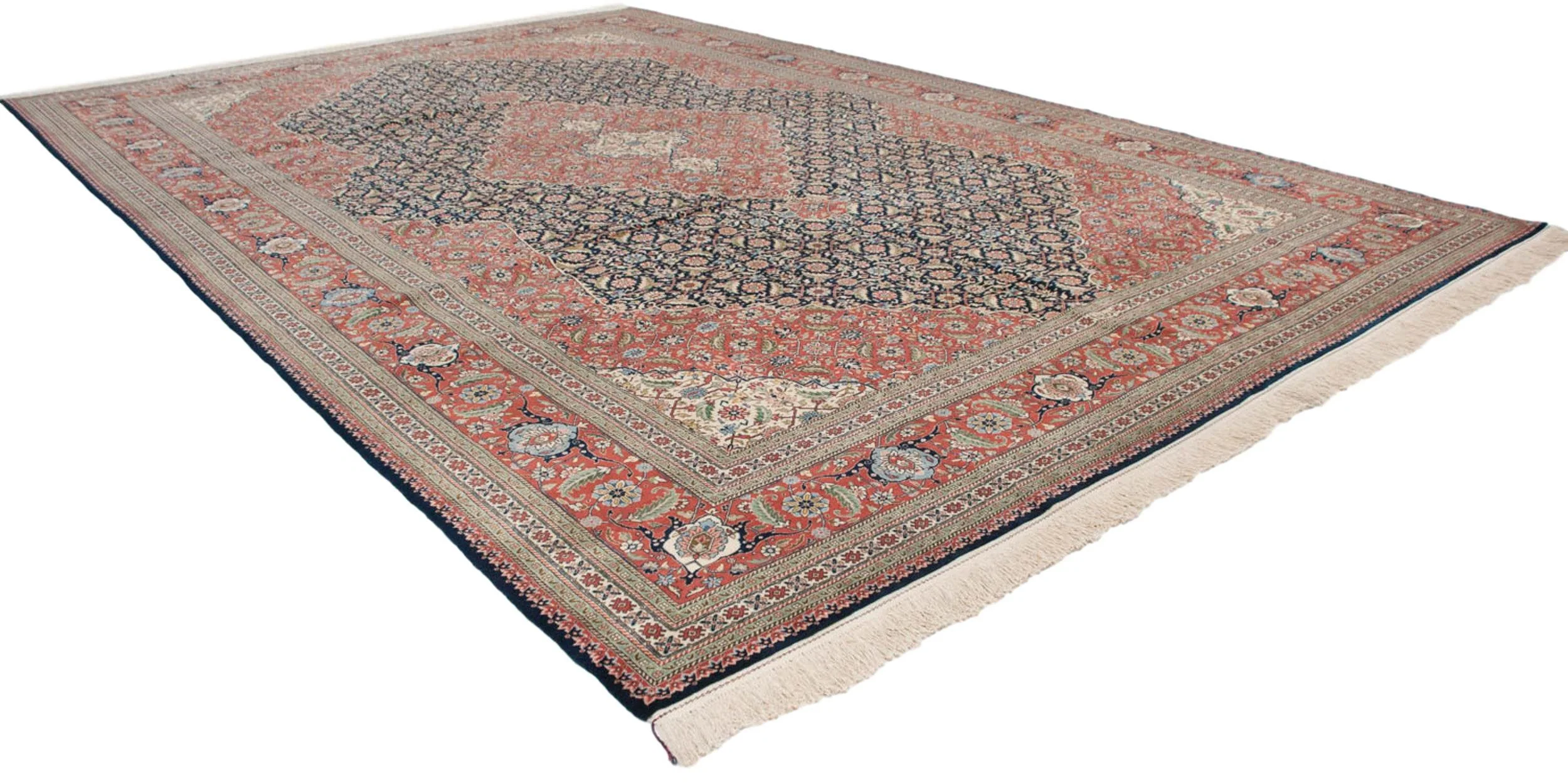 12x18 Vintage Bulgarian Tabriz Design Carpet - Image 6
