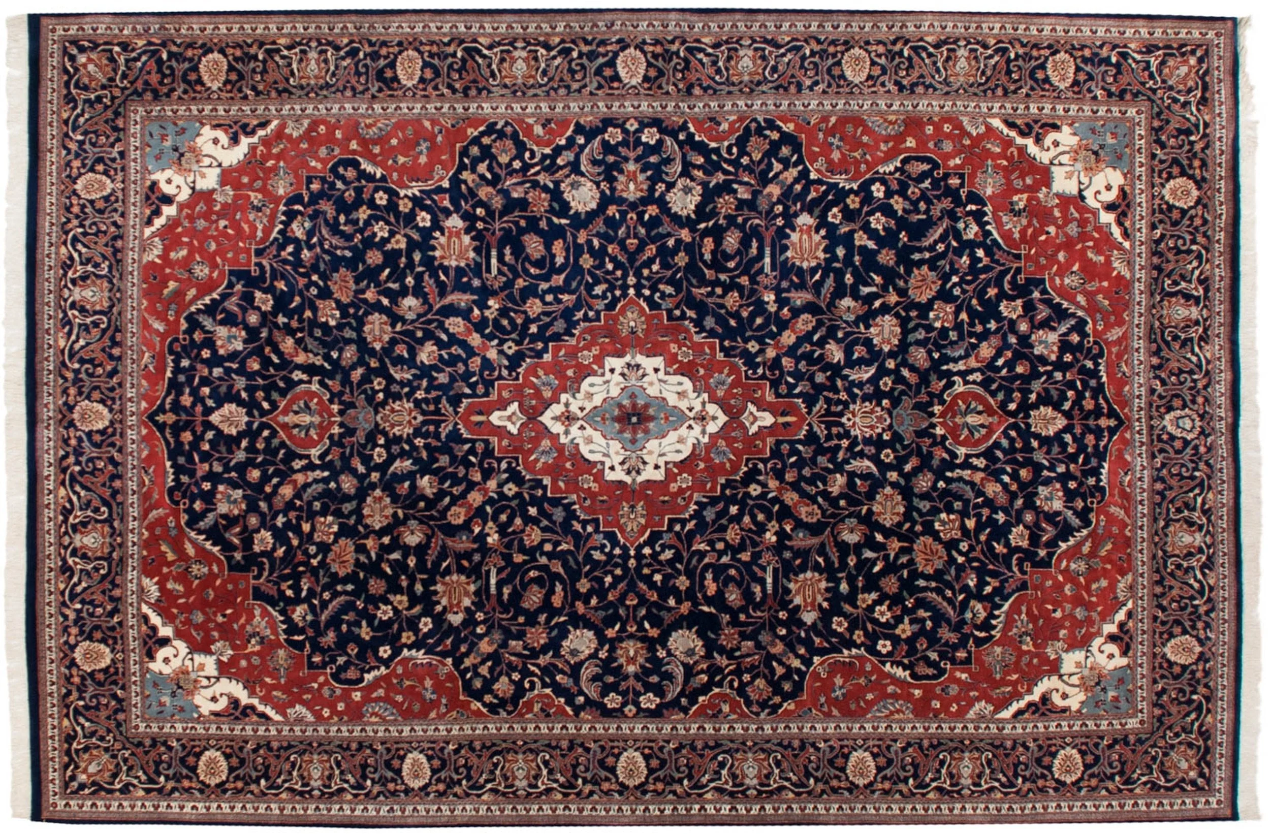 12x18 Vintage Indian Kashan Design Carpet - Image 2