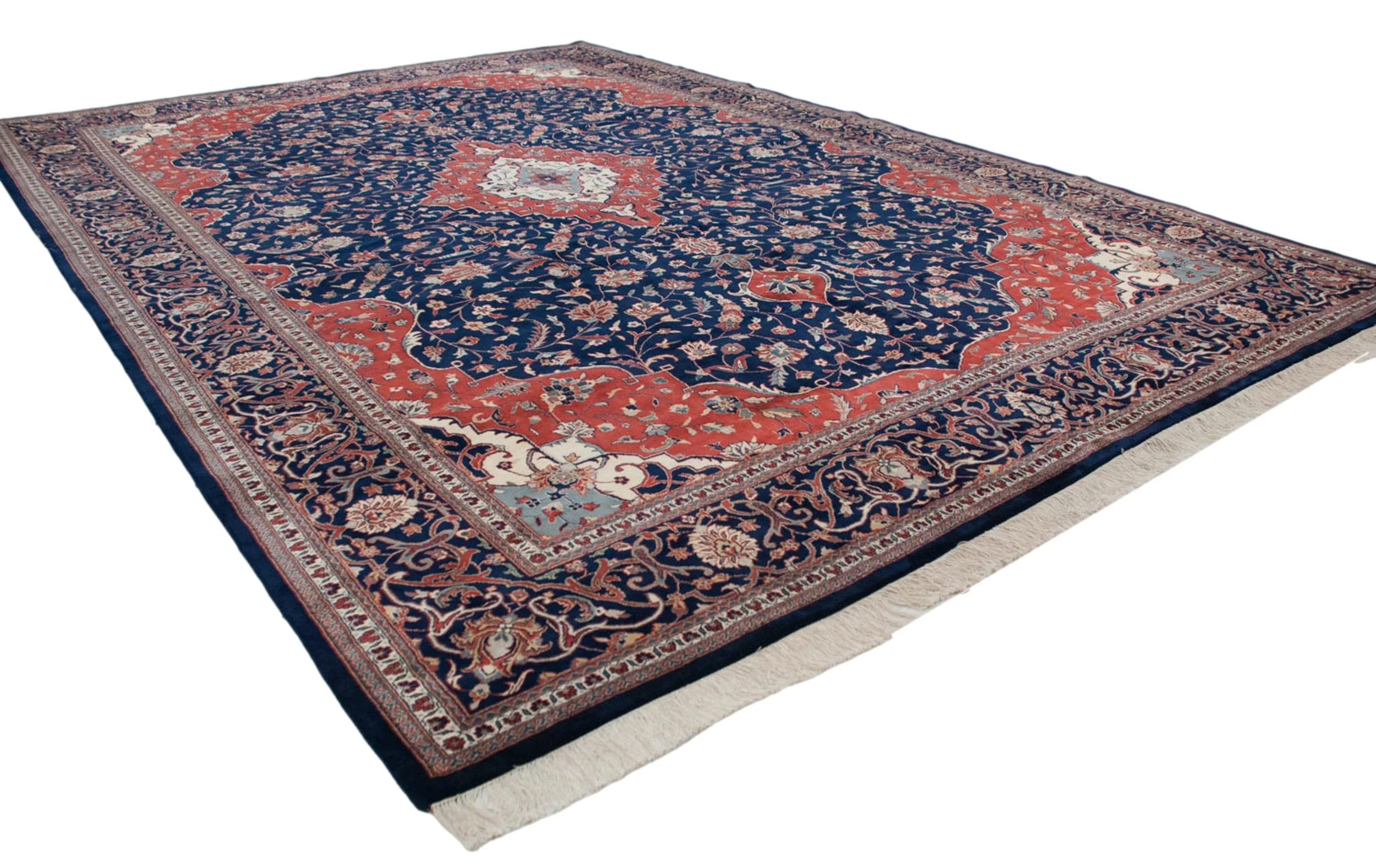 12x18 Vintage Indian Kashan Design Carpet - Image 4