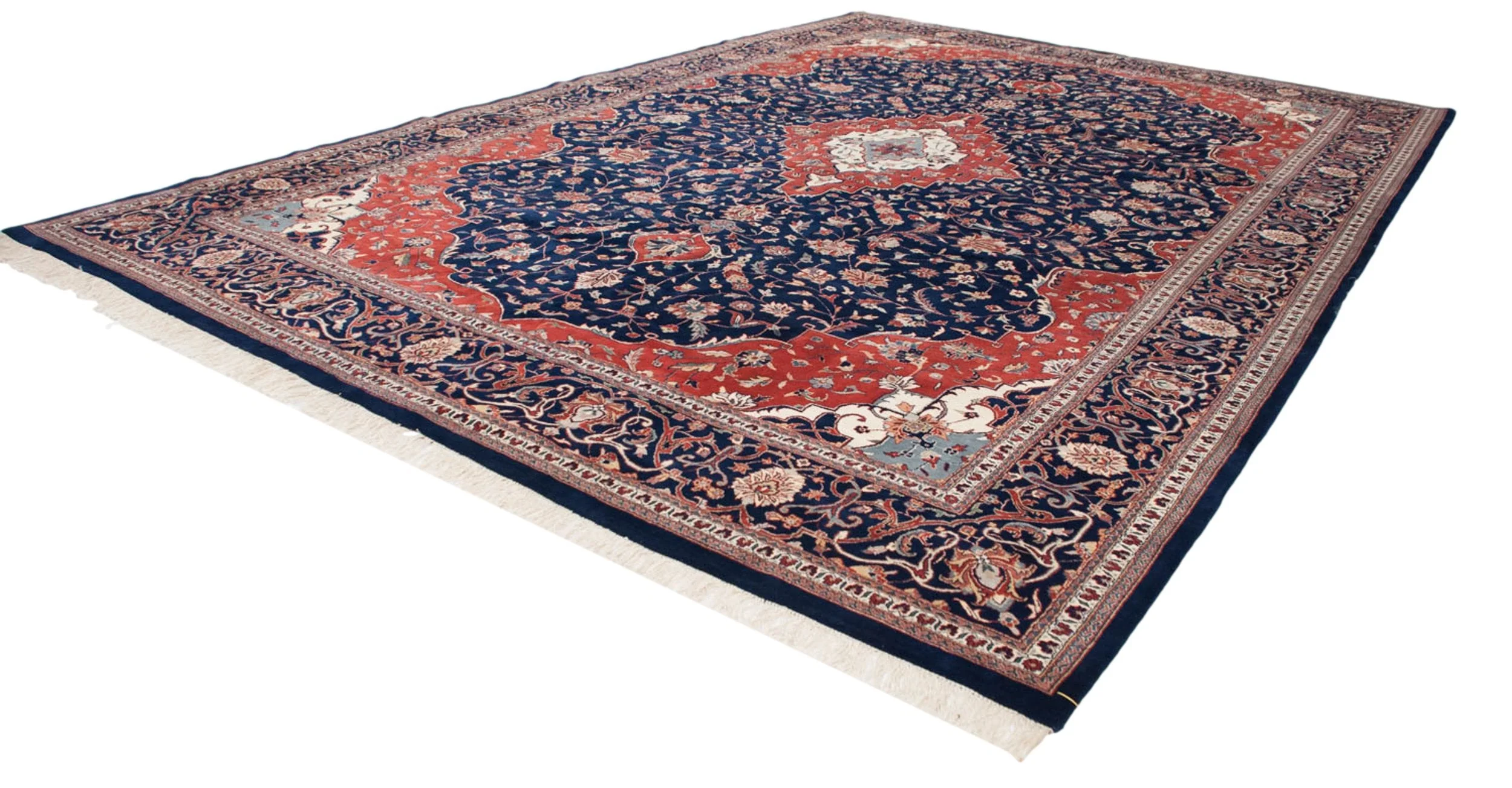 12x18 Vintage Indian Kashan Design Carpet - Image 5