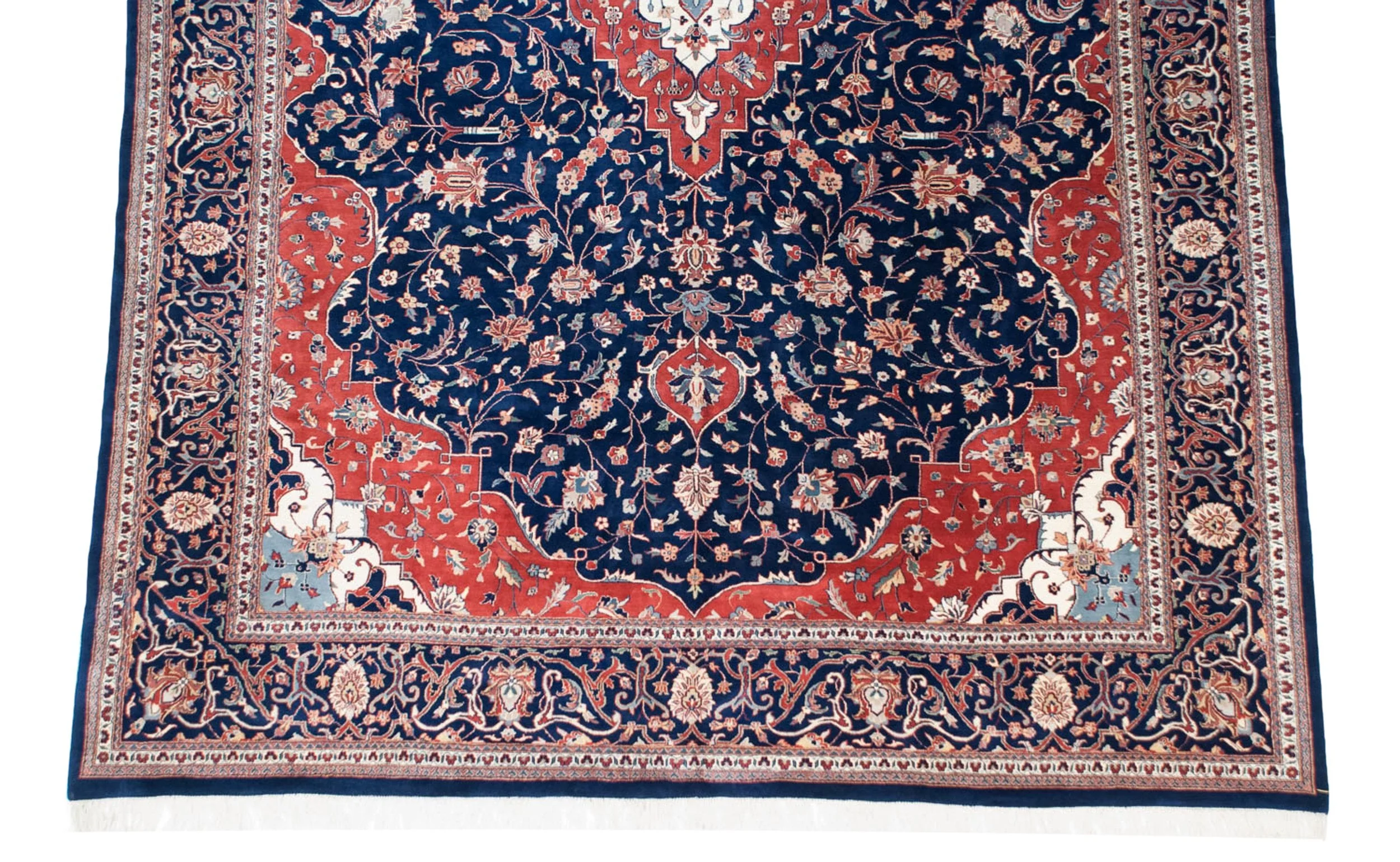 12x18 Vintage Indian Kashan Design Carpet - Image 6
