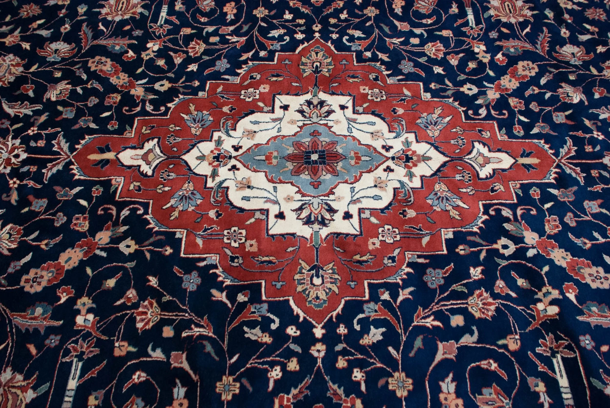 12x18 Vintage Indian Kashan Design Carpet - Image 7