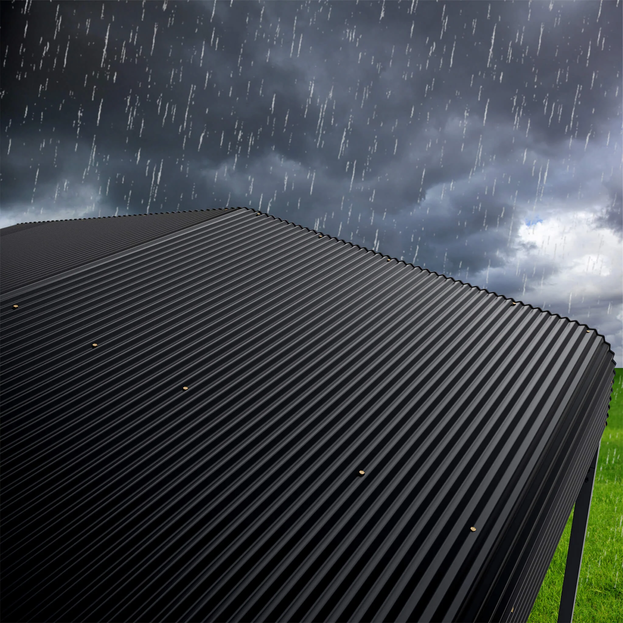 [12X20FT] Alora Heavy-Duty All-Weather Metal Carport With Reinforced Support Base (SAK97381) - Image 6