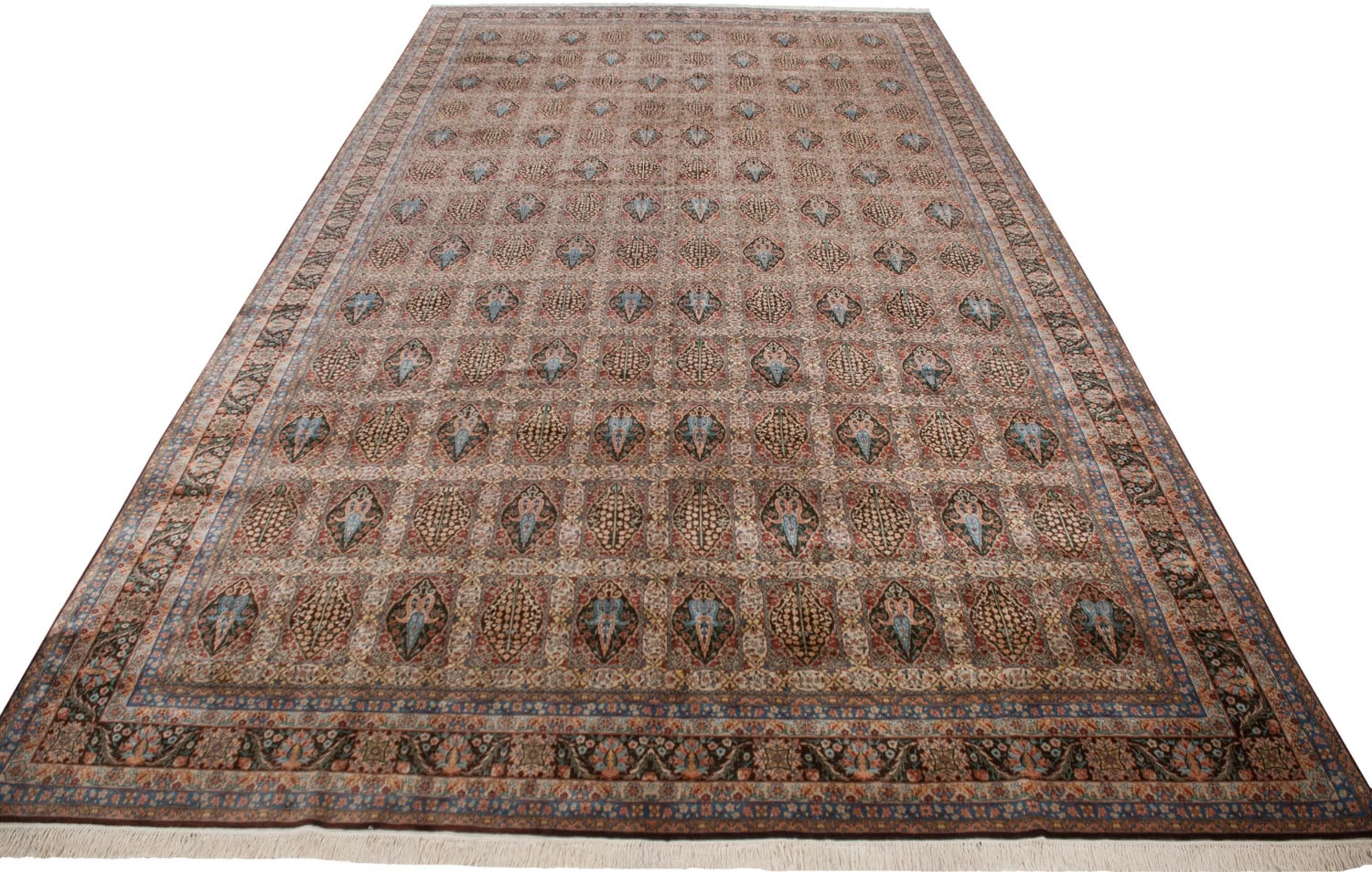 12x21.5 Vintage Bulgarian Tabriz Design Carpet - Image 2