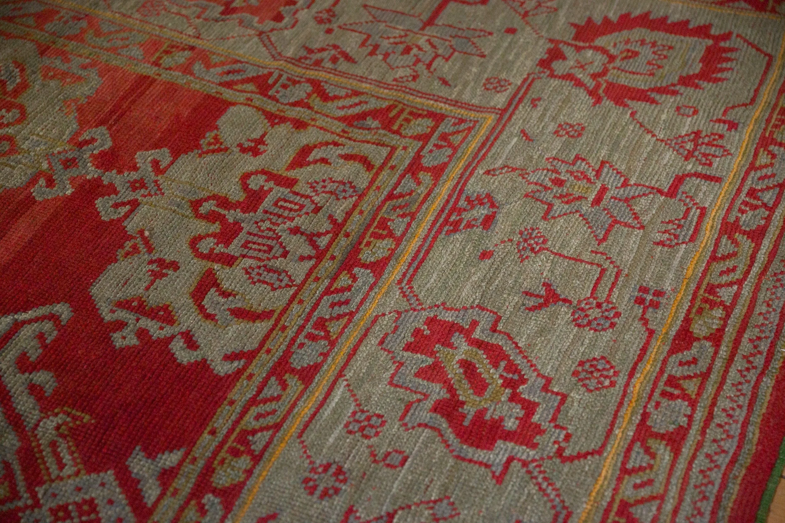 13.5x15 Antique Oushak Square Carpet - Image 13
