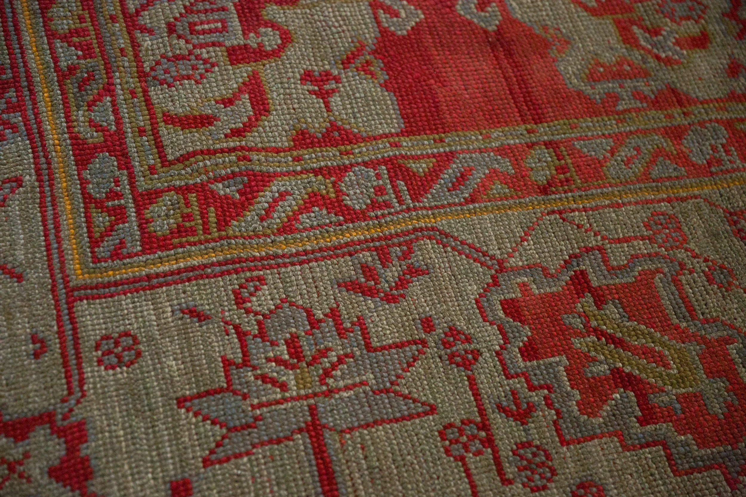 13.5x15 Antique Oushak Square Carpet - Image 15