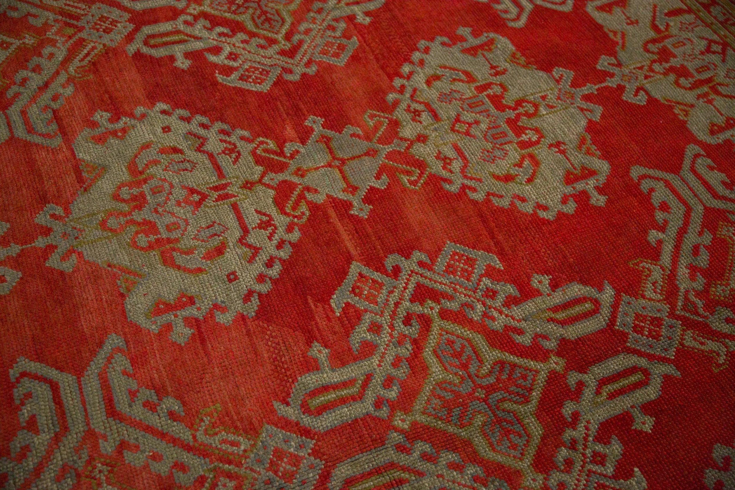 13.5x15 Antique Oushak Square Carpet - Image 16