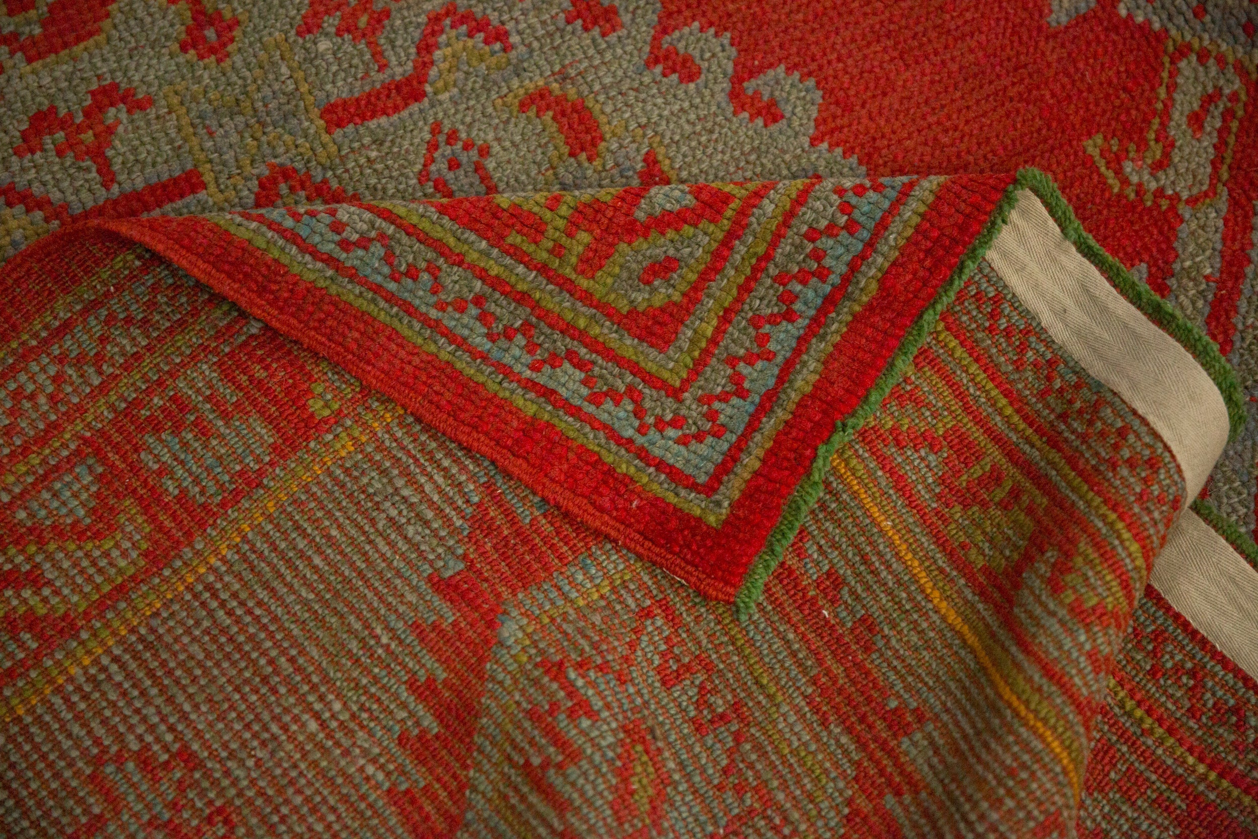 13.5x15 Antique Oushak Square Carpet - Image 18