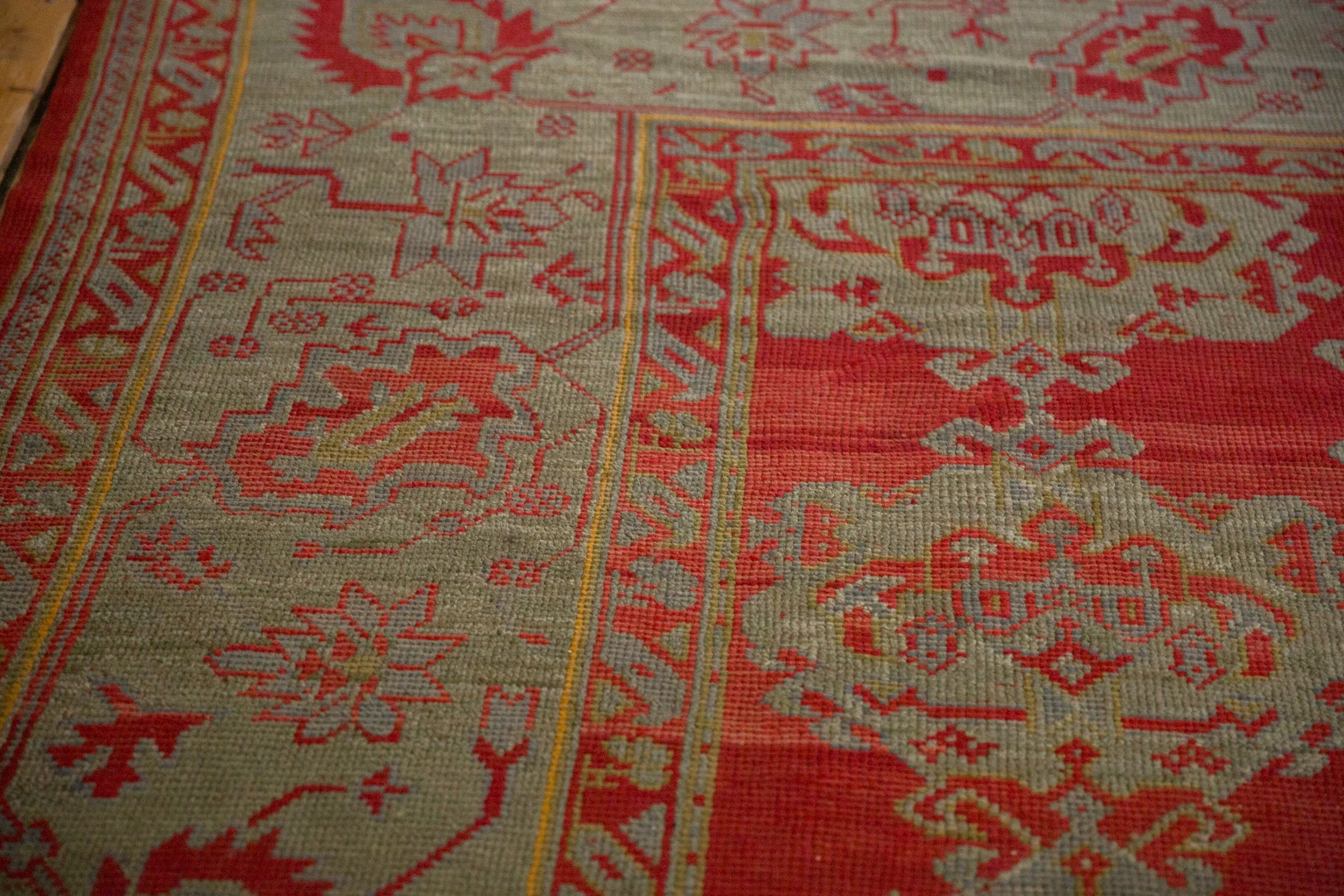 13.5x15 Antique Oushak Square Carpet - Image 19