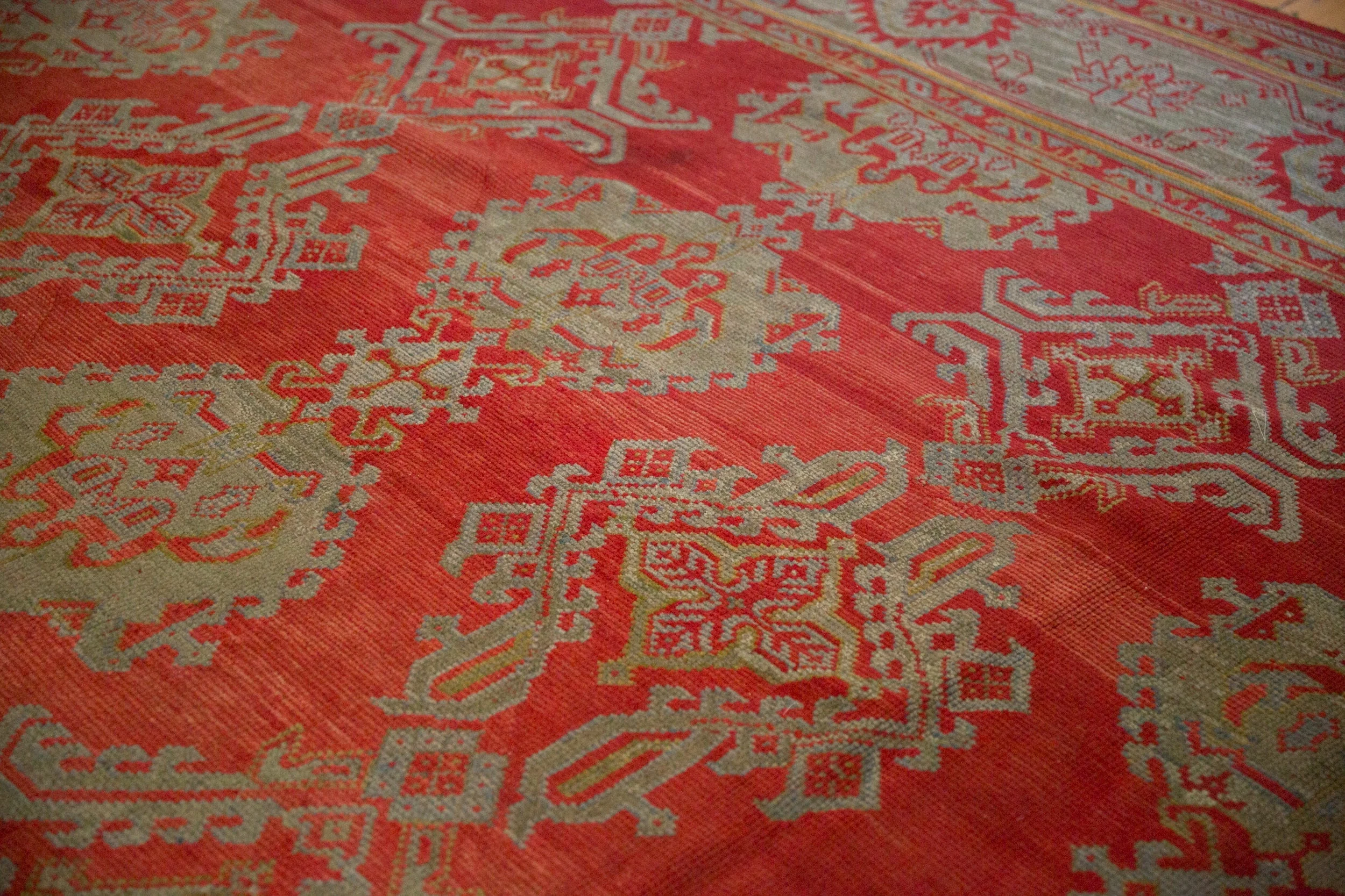 13.5x15 Antique Oushak Square Carpet - Image 8