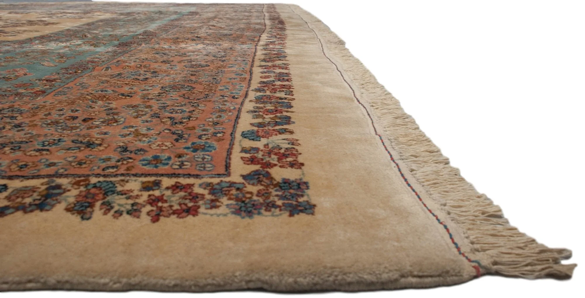 13.5x16 Vintage Fine Kerman Carpet - Image 4