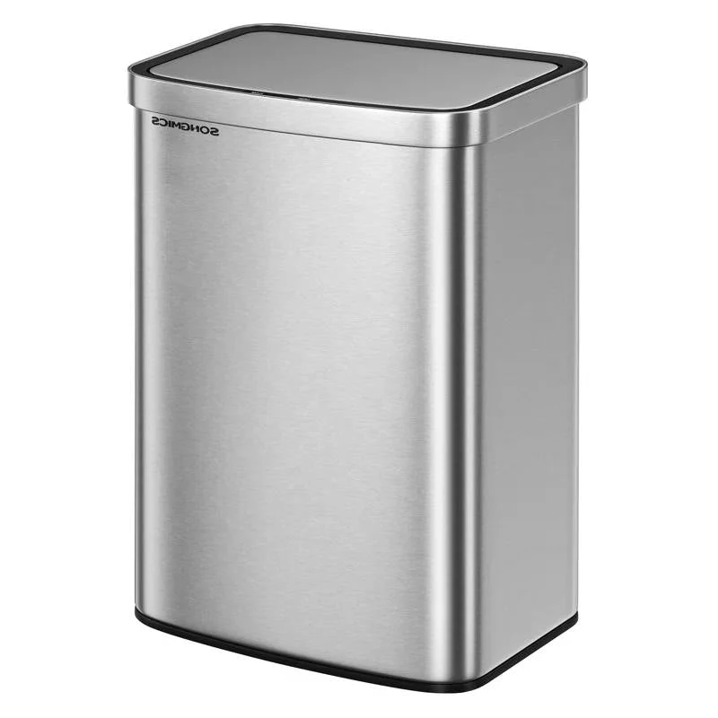 13-Gallon Stainless Steel Kitchen Trash Can with Hand Wave Motion Sensor Lid - Image 3