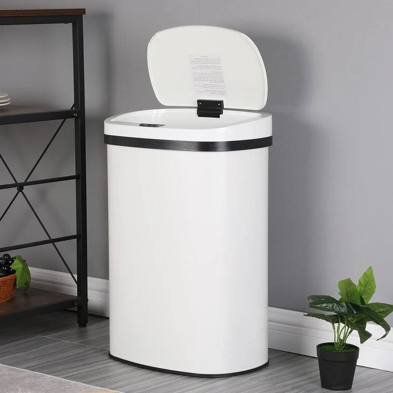 13 gL Stainless Steel Motion Sensor Trash Can White - Image 3