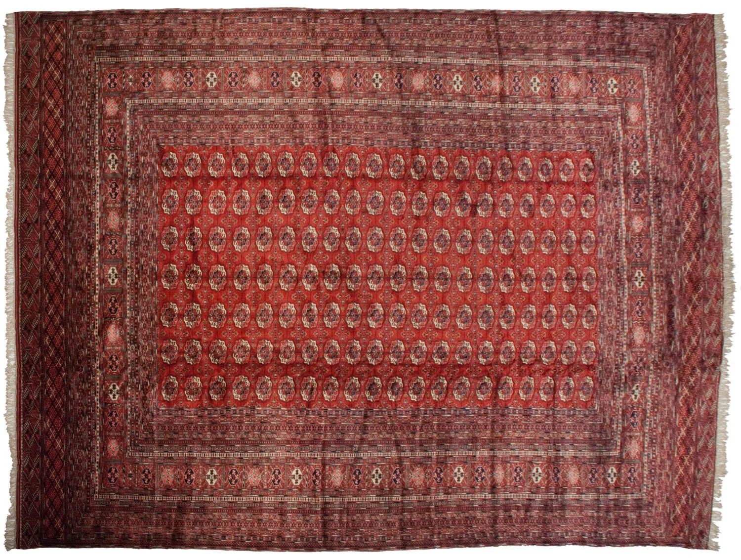 13x17.5 Vintage Fine Bokhara Carpet - Image 10