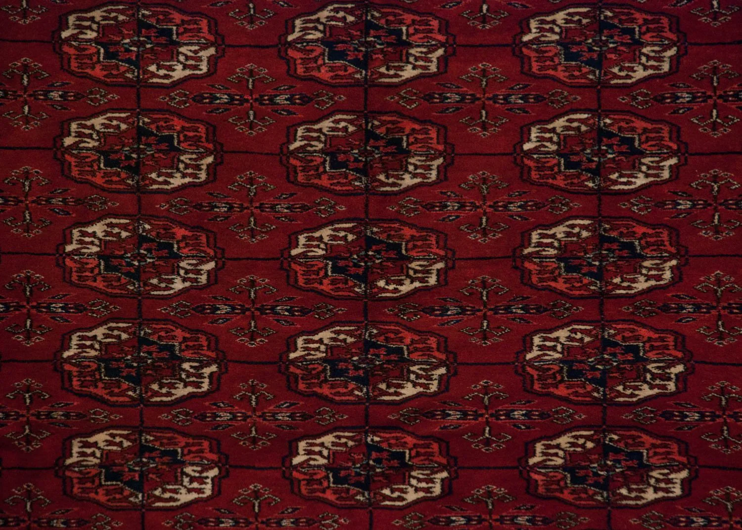 13x17.5 Vintage Fine Bokhara Carpet - Image 12