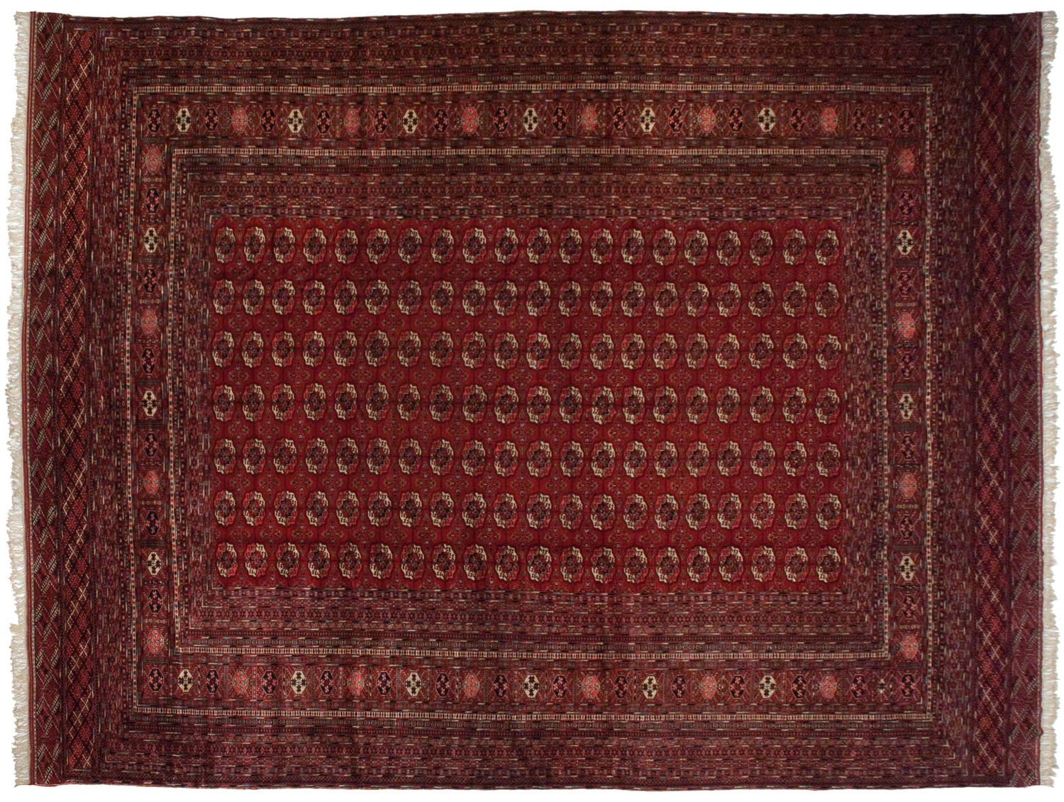 13x17.5 Vintage Fine Bokhara Carpet - Image 8