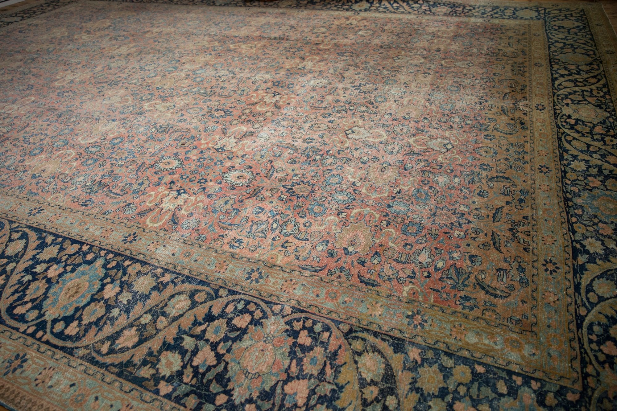 13x18 Vintage Distressed Tabriz  Carpet - Image 11