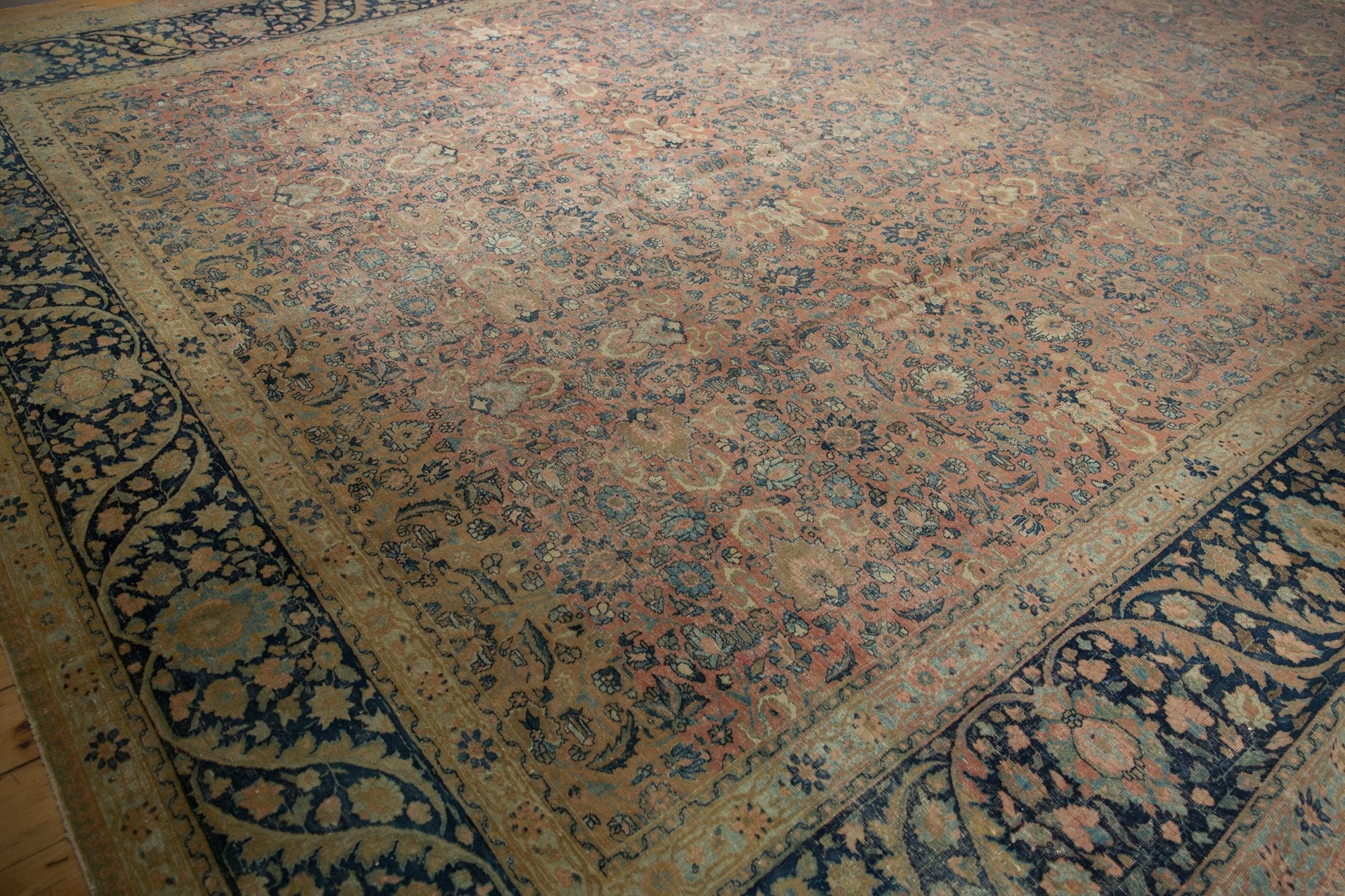 13x18 Vintage Distressed Tabriz  Carpet - Image 13