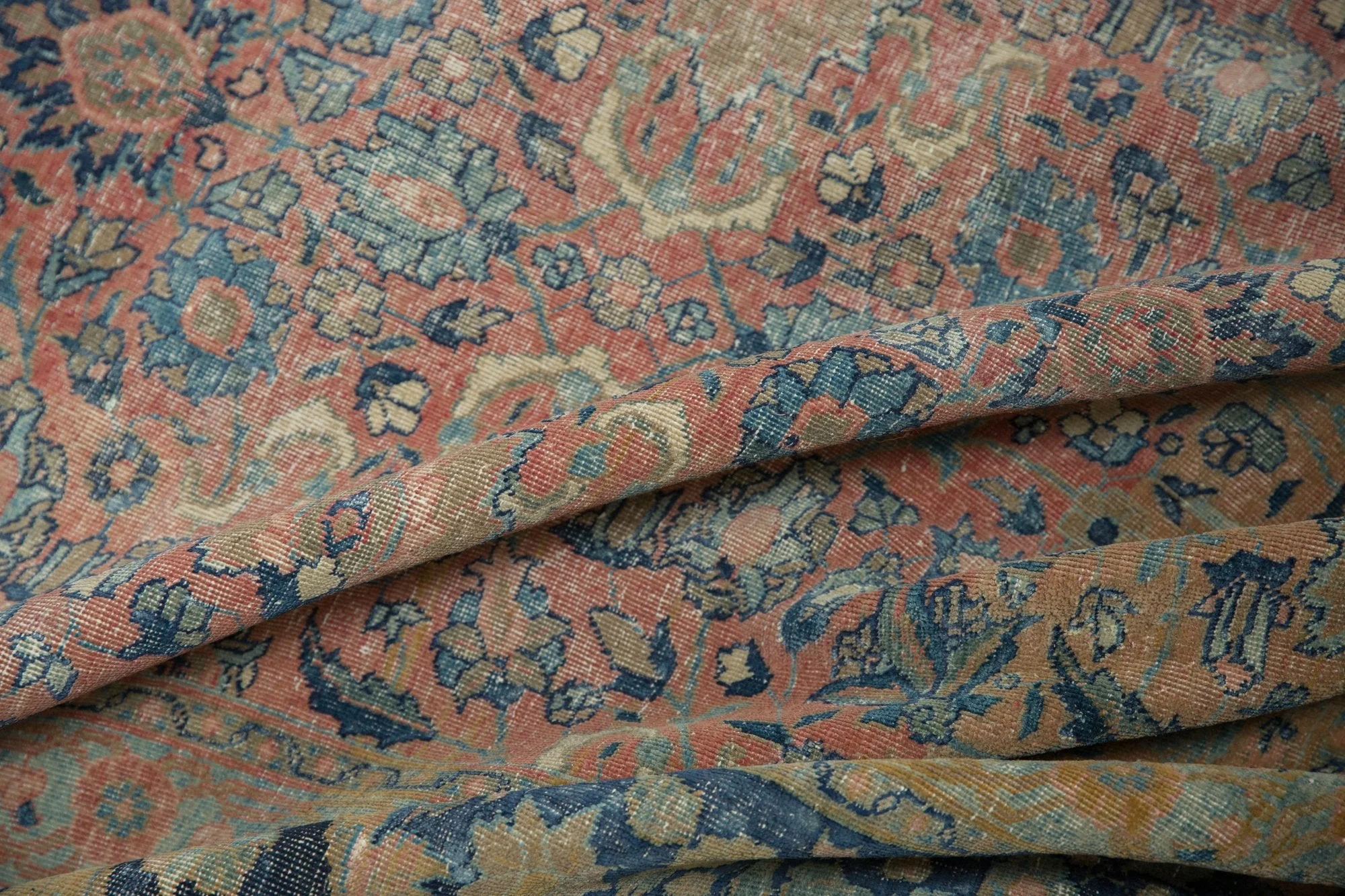 13x18 Vintage Distressed Tabriz  Carpet - Image 16