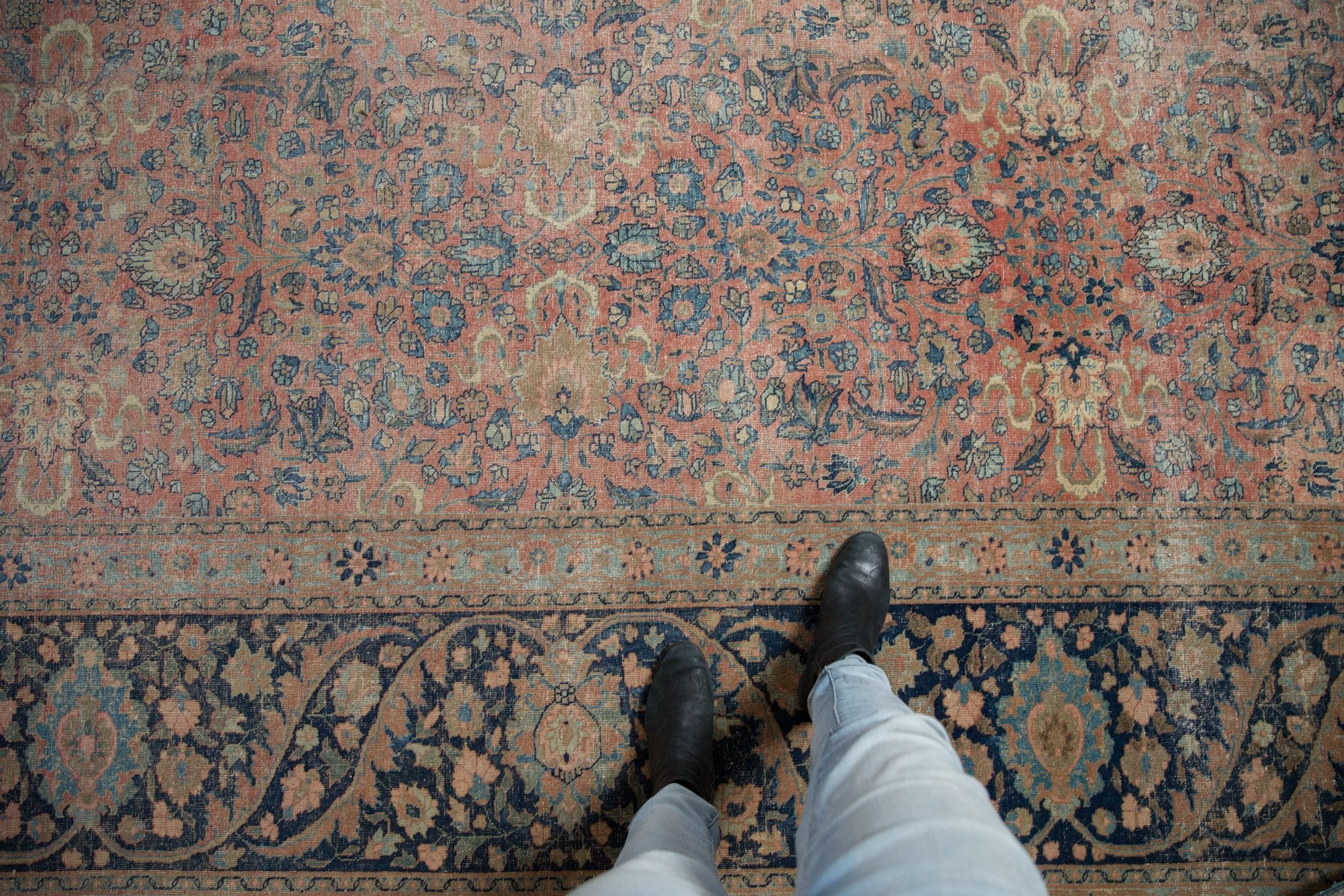 13x18 Vintage Distressed Tabriz  Carpet - Image 2