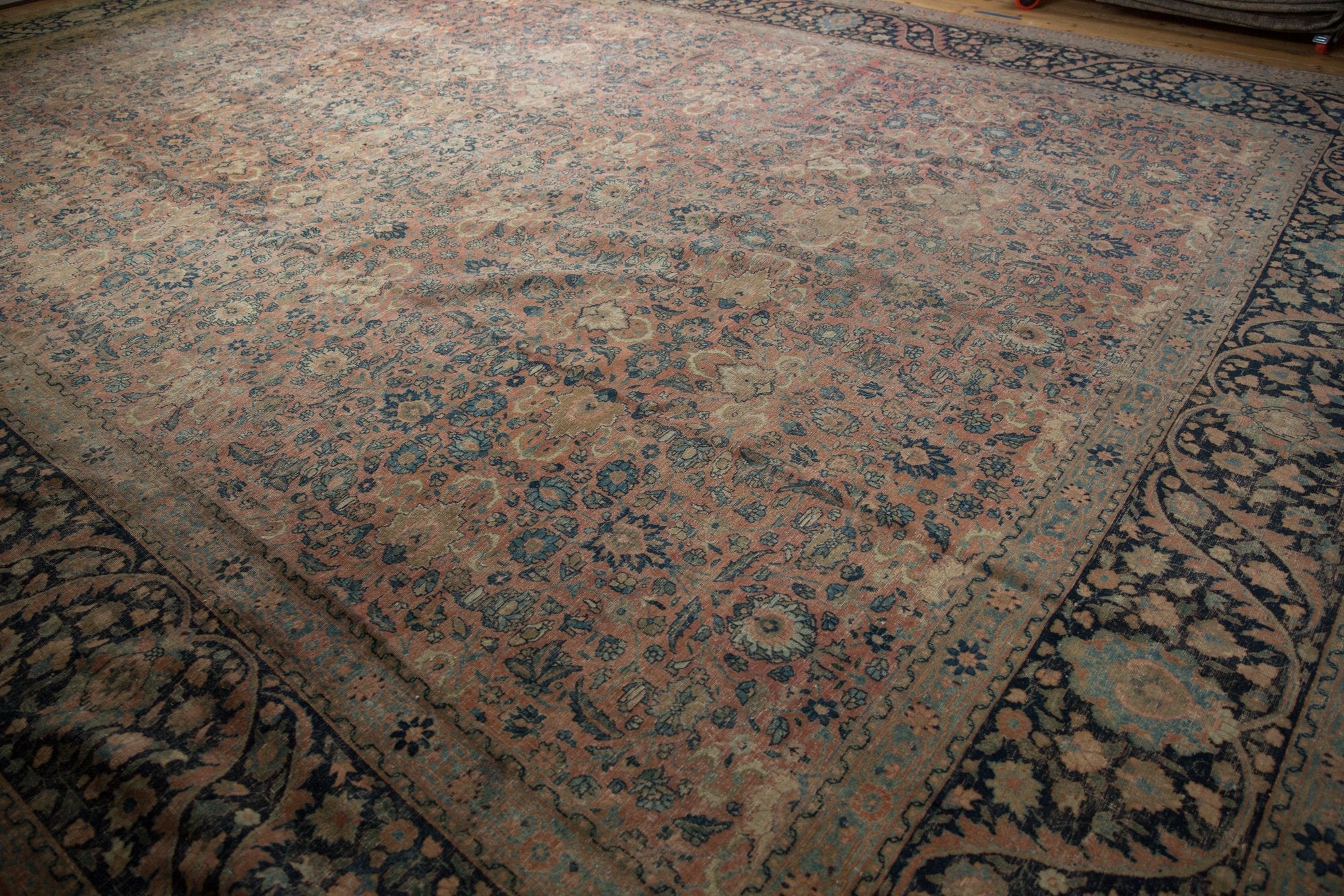 13x18 Vintage Distressed Tabriz  Carpet - Image 3