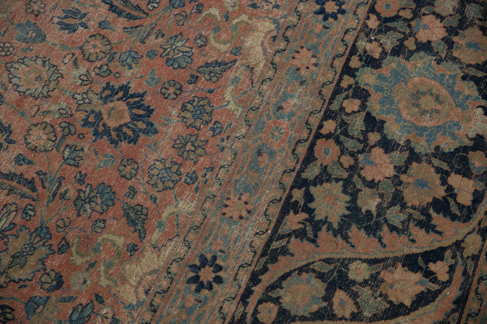13x18 Vintage Distressed Tabriz  Carpet - Image 6