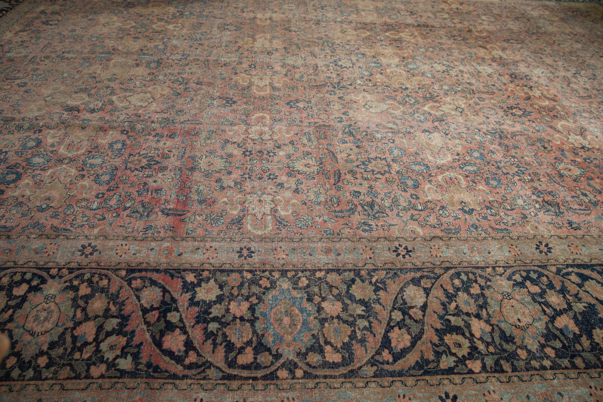 13x18 Vintage Distressed Tabriz  Carpet - Image 8
