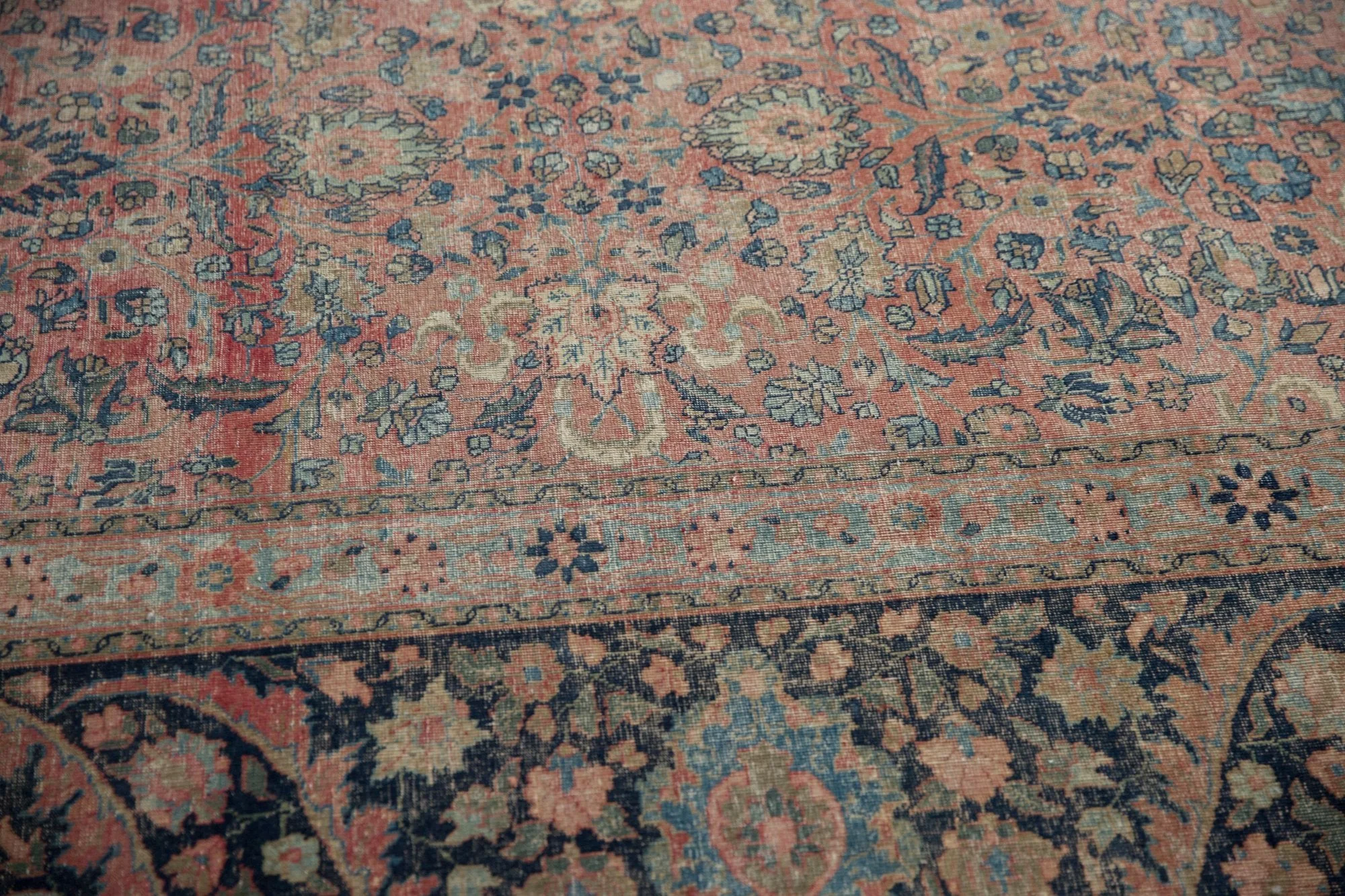 13x18 Vintage Distressed Tabriz  Carpet - Image 9