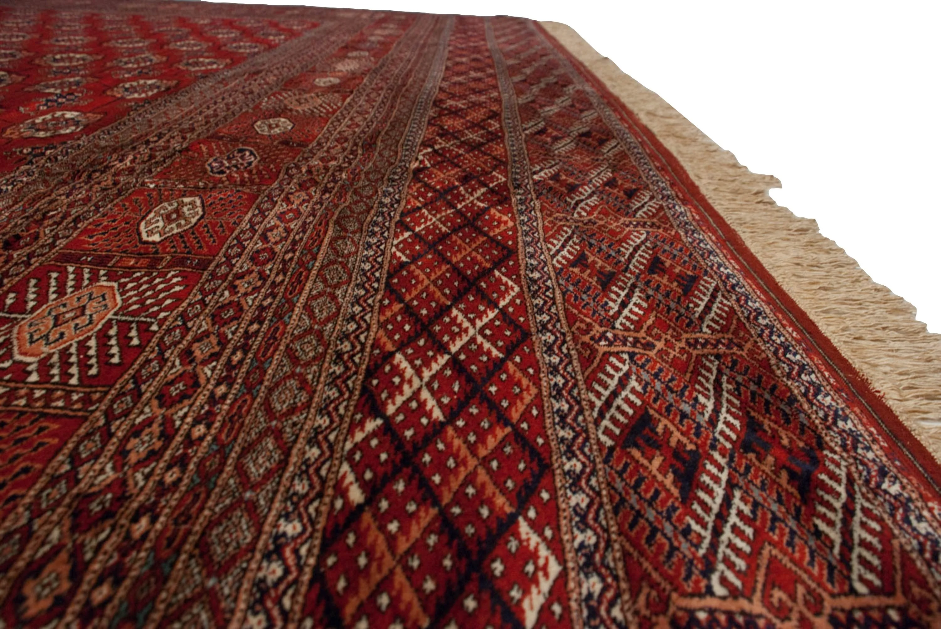 13x19.5 Vintage Fine Bokhara Carpet - Image 10
