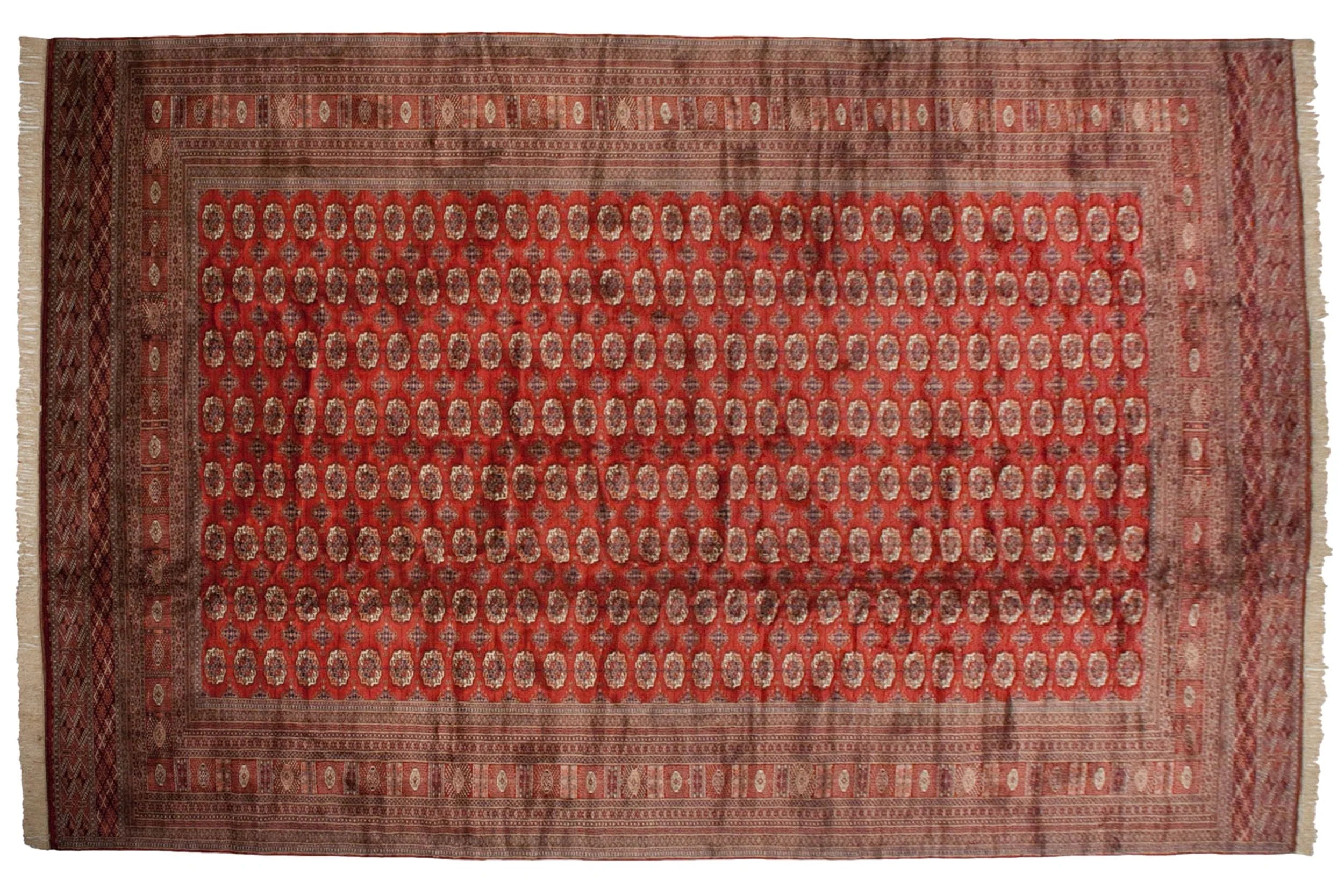 13x19.5 Vintage Fine Bokhara Carpet - Image 2