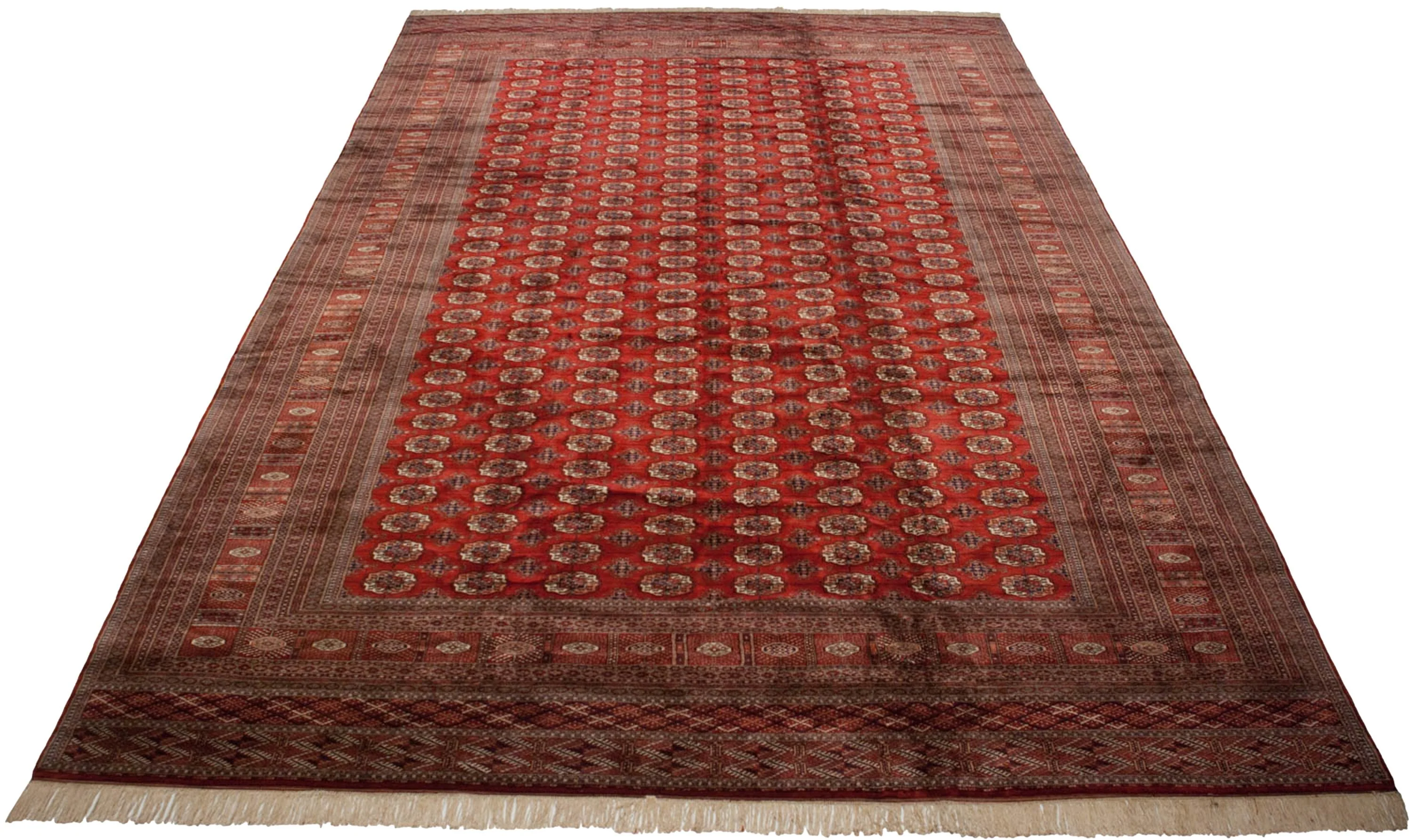 13x19.5 Vintage Fine Bokhara Carpet - Image 3
