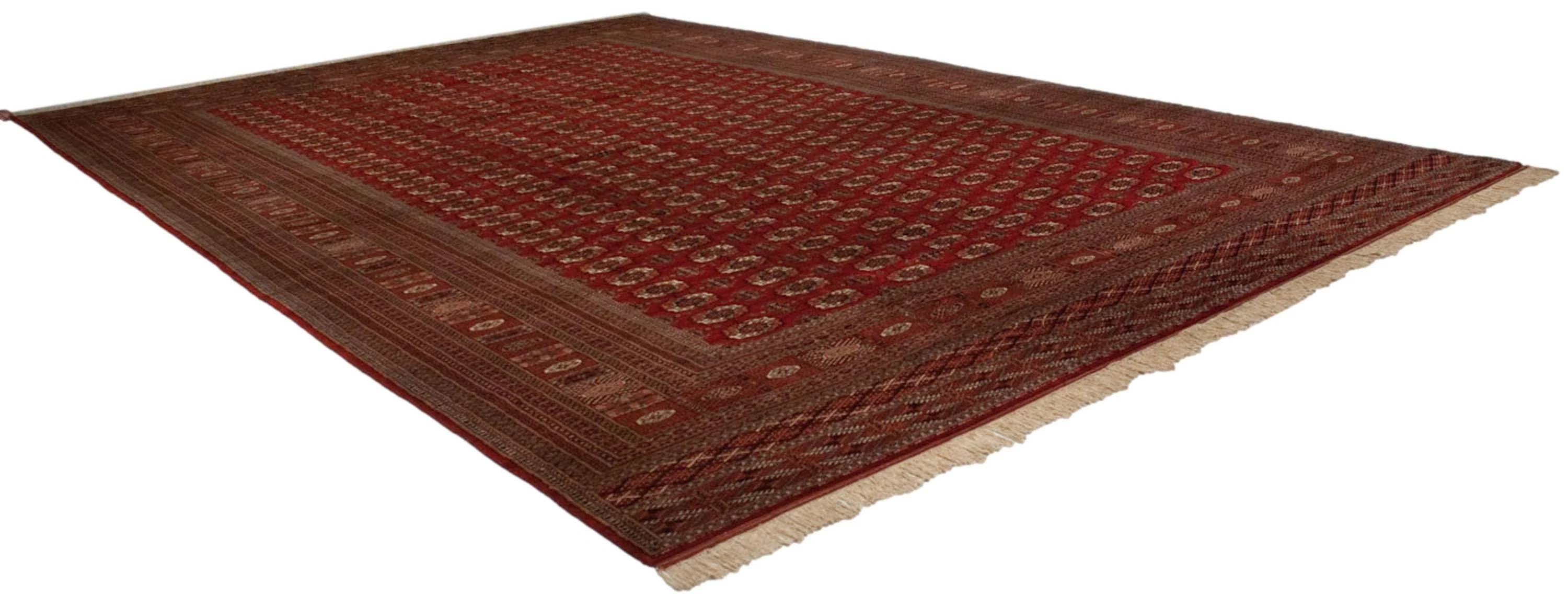 13x19.5 Vintage Fine Bokhara Carpet - Image 4