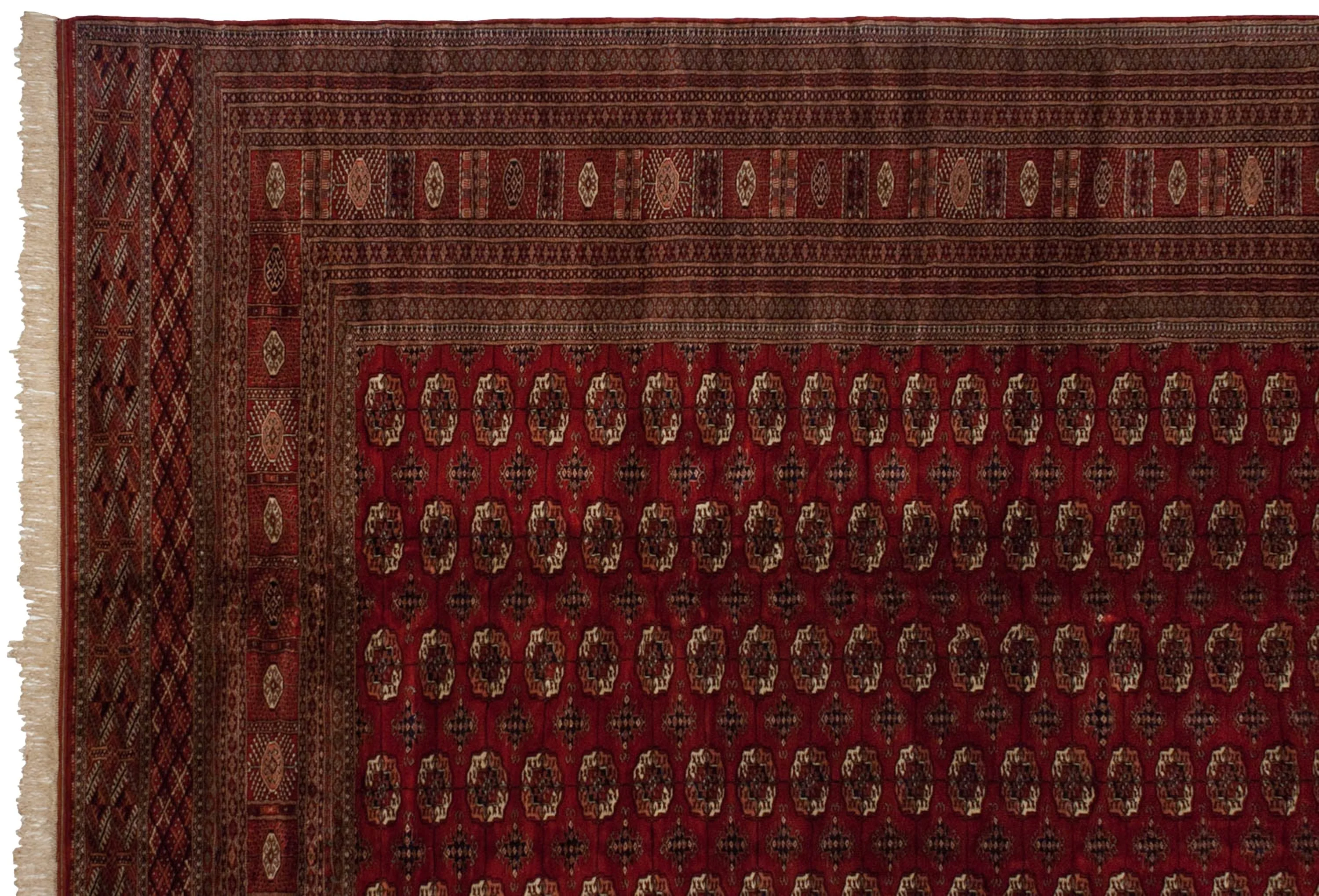 13x19.5 Vintage Fine Bokhara Carpet - Image 5