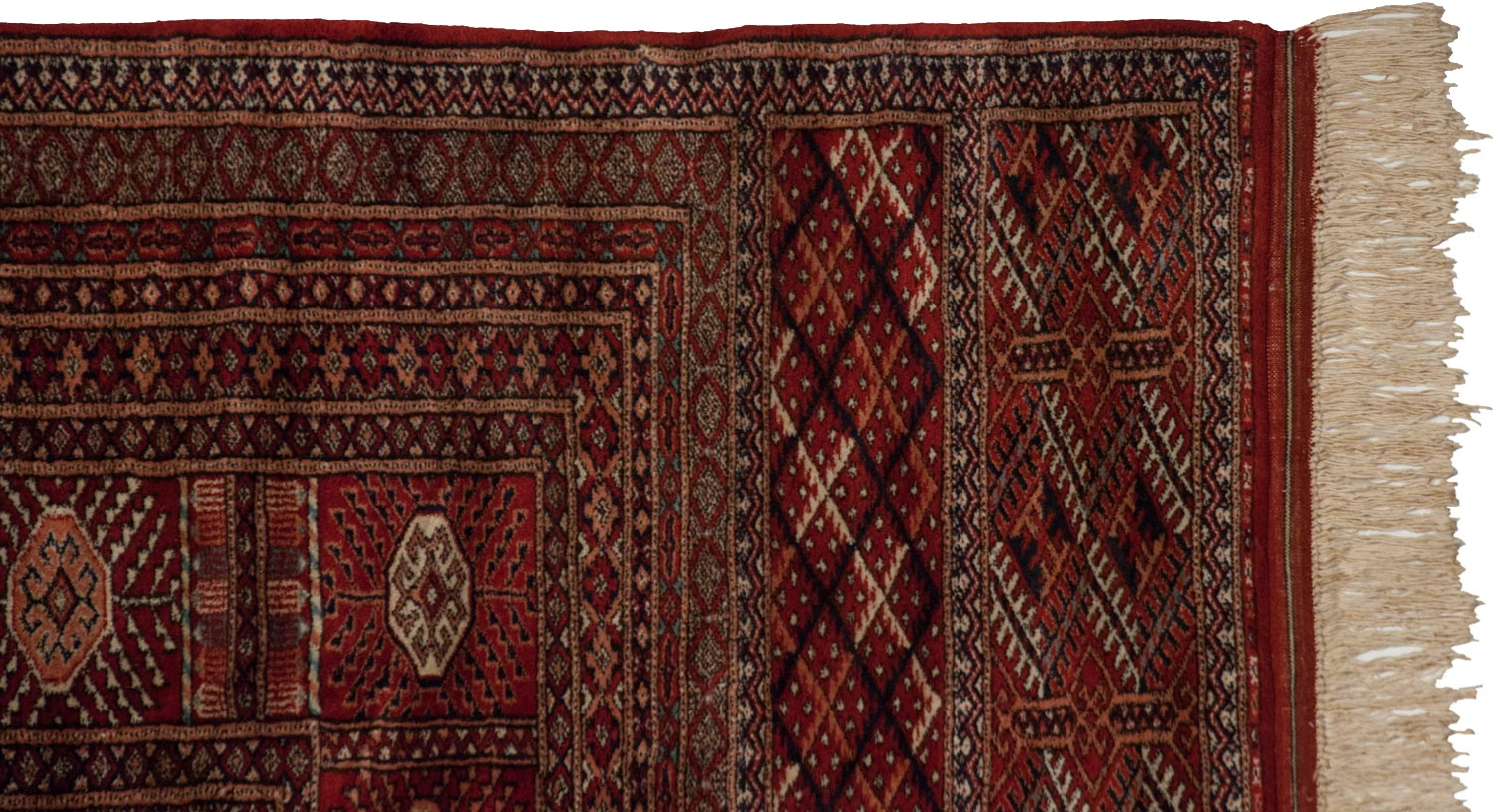 13x19.5 Vintage Fine Bokhara Carpet - Image 6