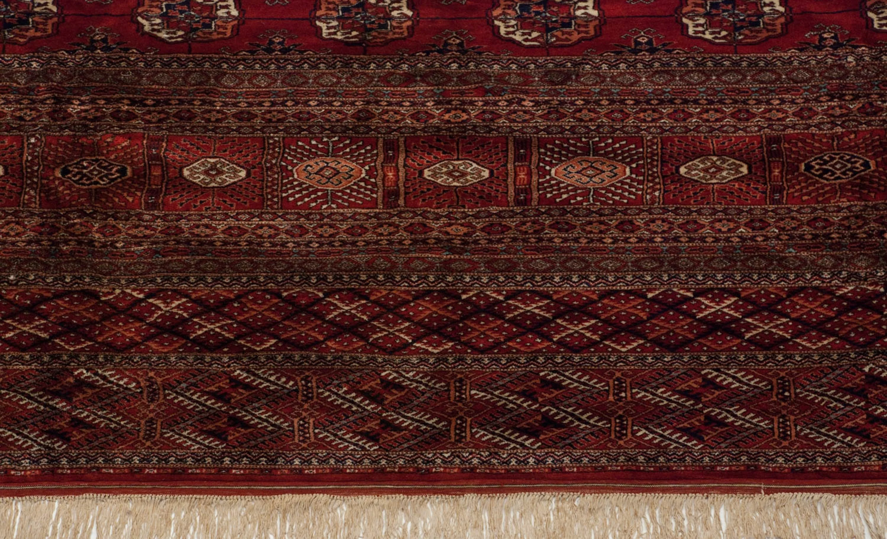 13x19.5 Vintage Fine Bokhara Carpet - Image 8