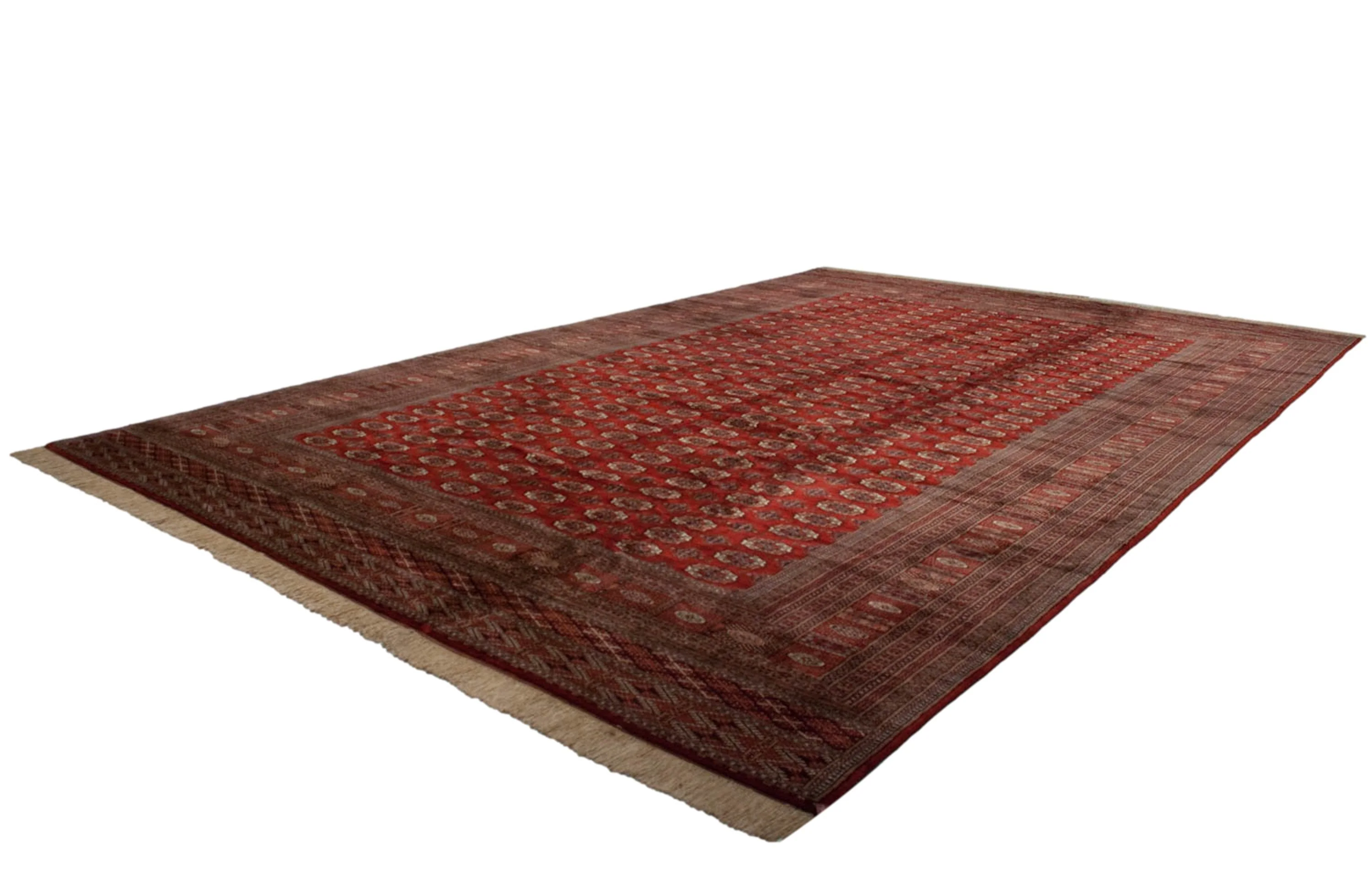 13x19.5 Vintage Fine Bokhara Carpet - Image 9